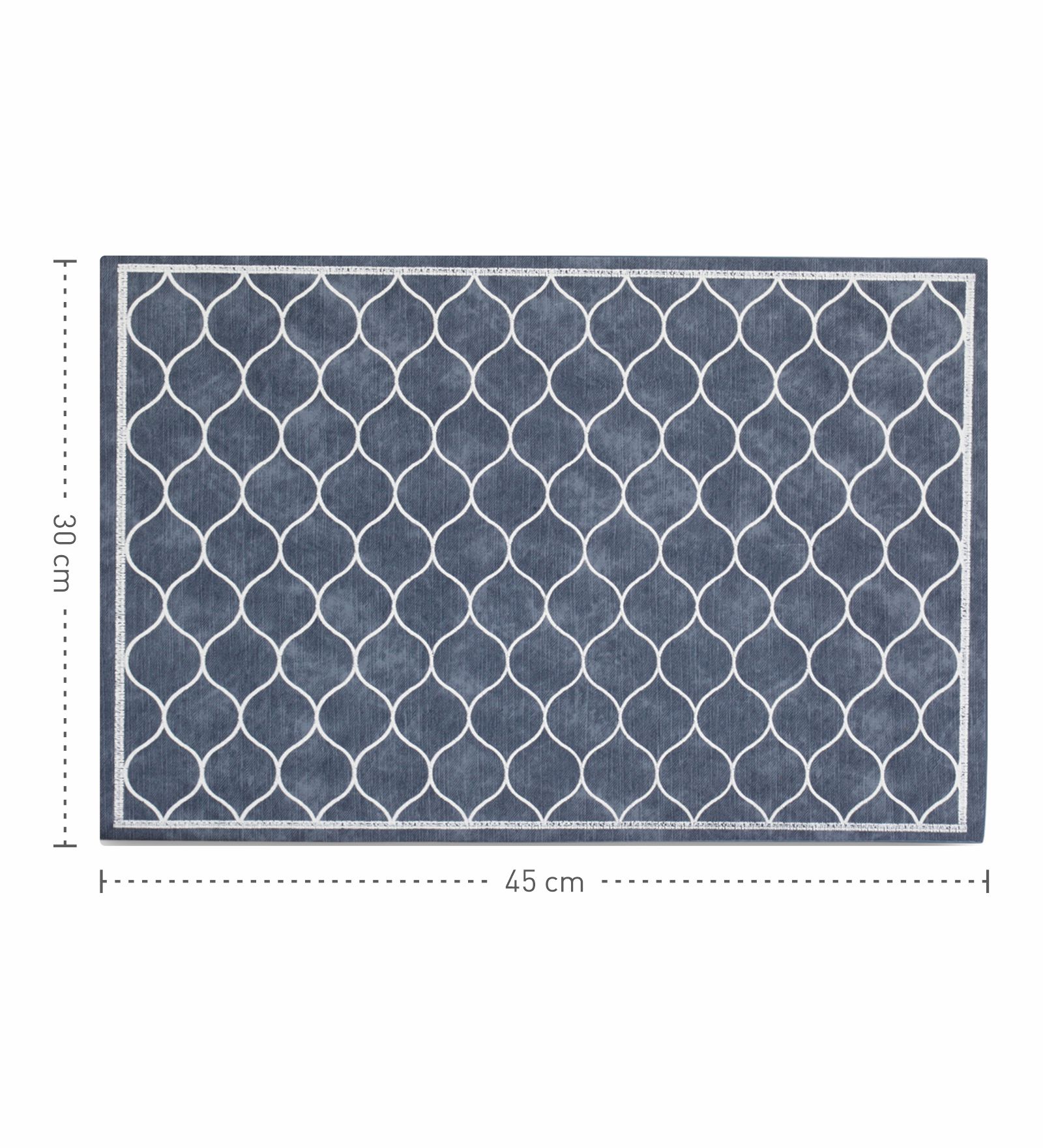 Canvas Solid Dining Table Mat Grey