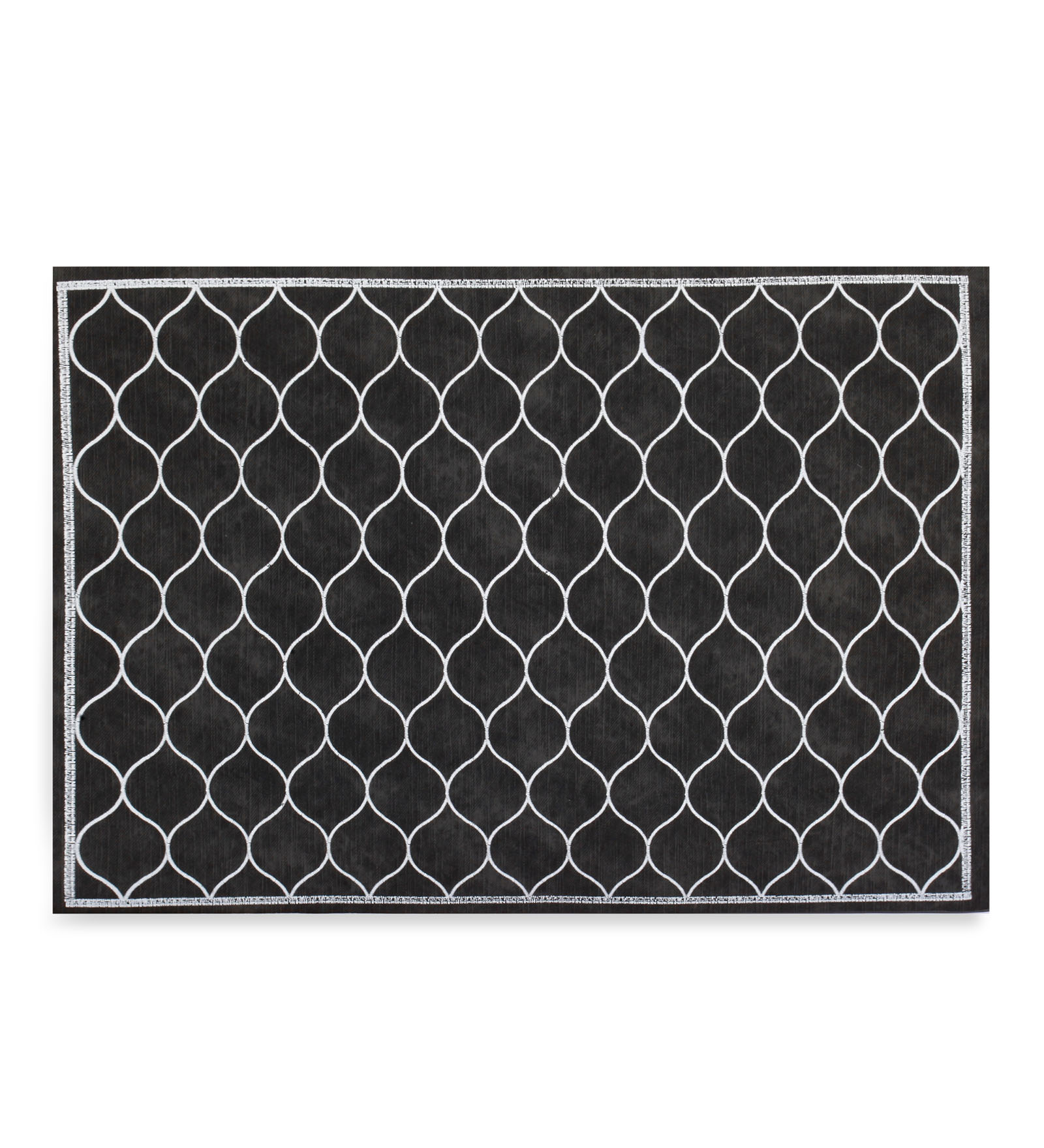Canvas Solid Dining Table Mat Dark Grey