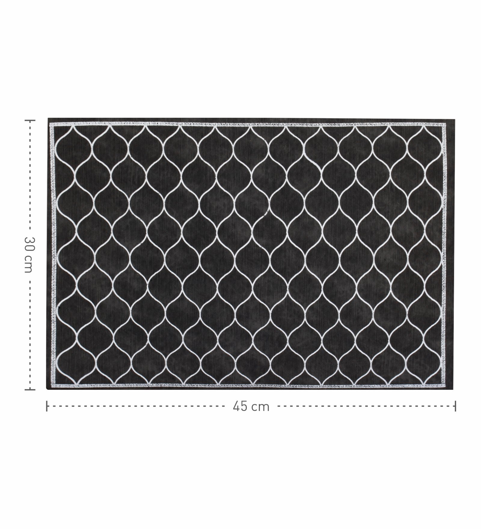 Canvas Solid Dining Table Mat Dark Grey