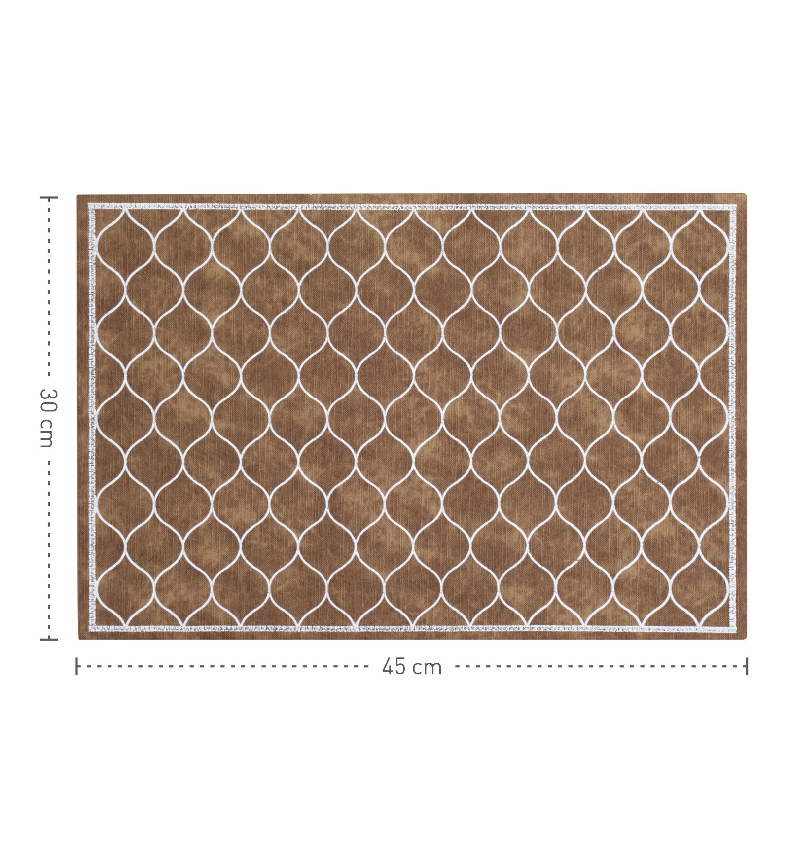Canvas Solid Dining Table Mat Brown