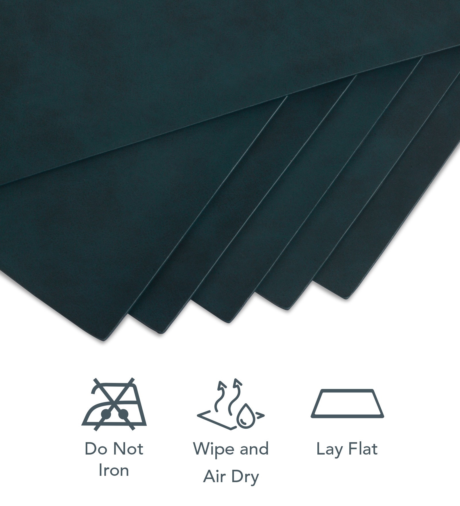 Canvas Solid Dining Table Mat Teal