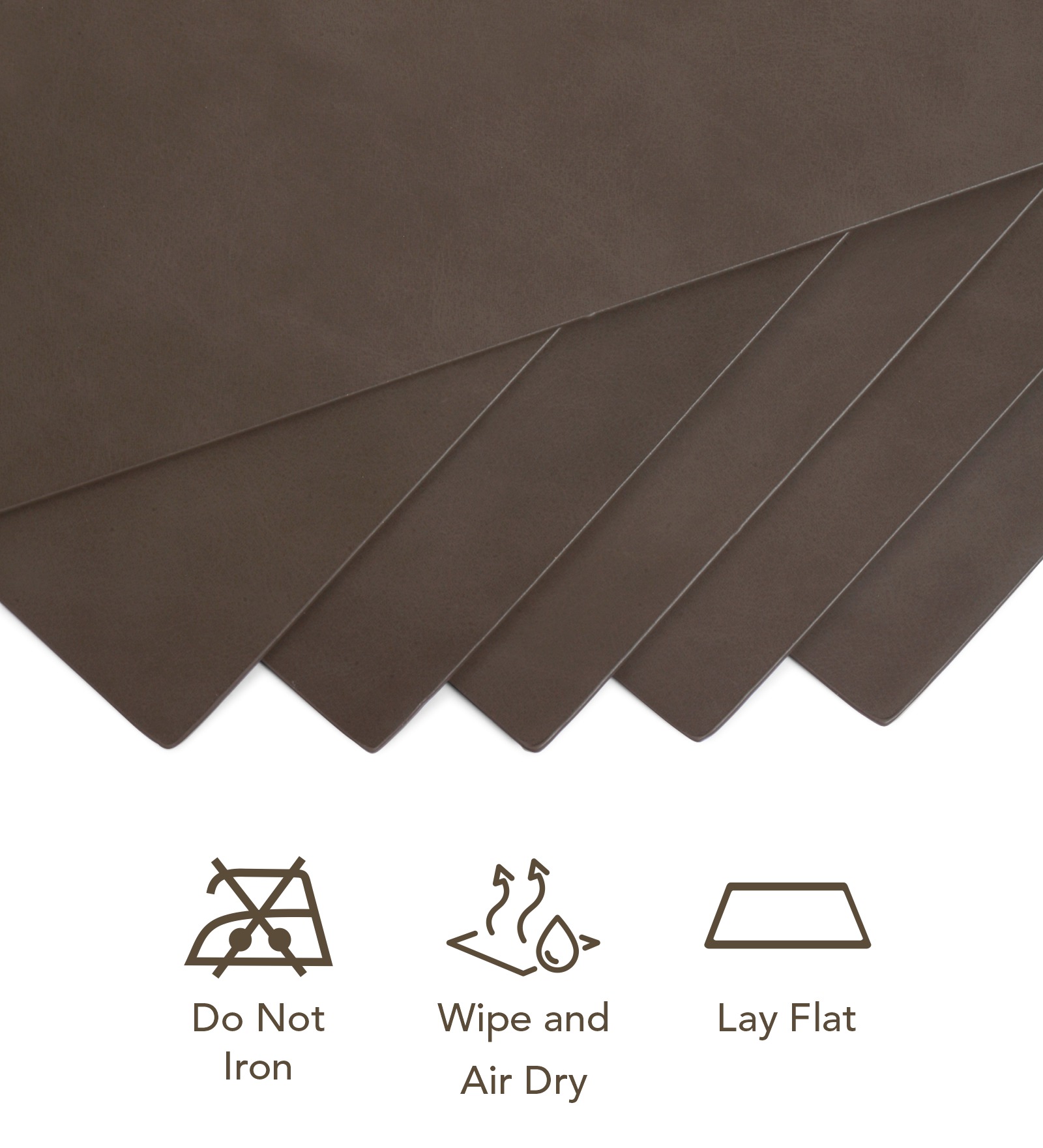 Canvas Solid Dining Table Mat Brown