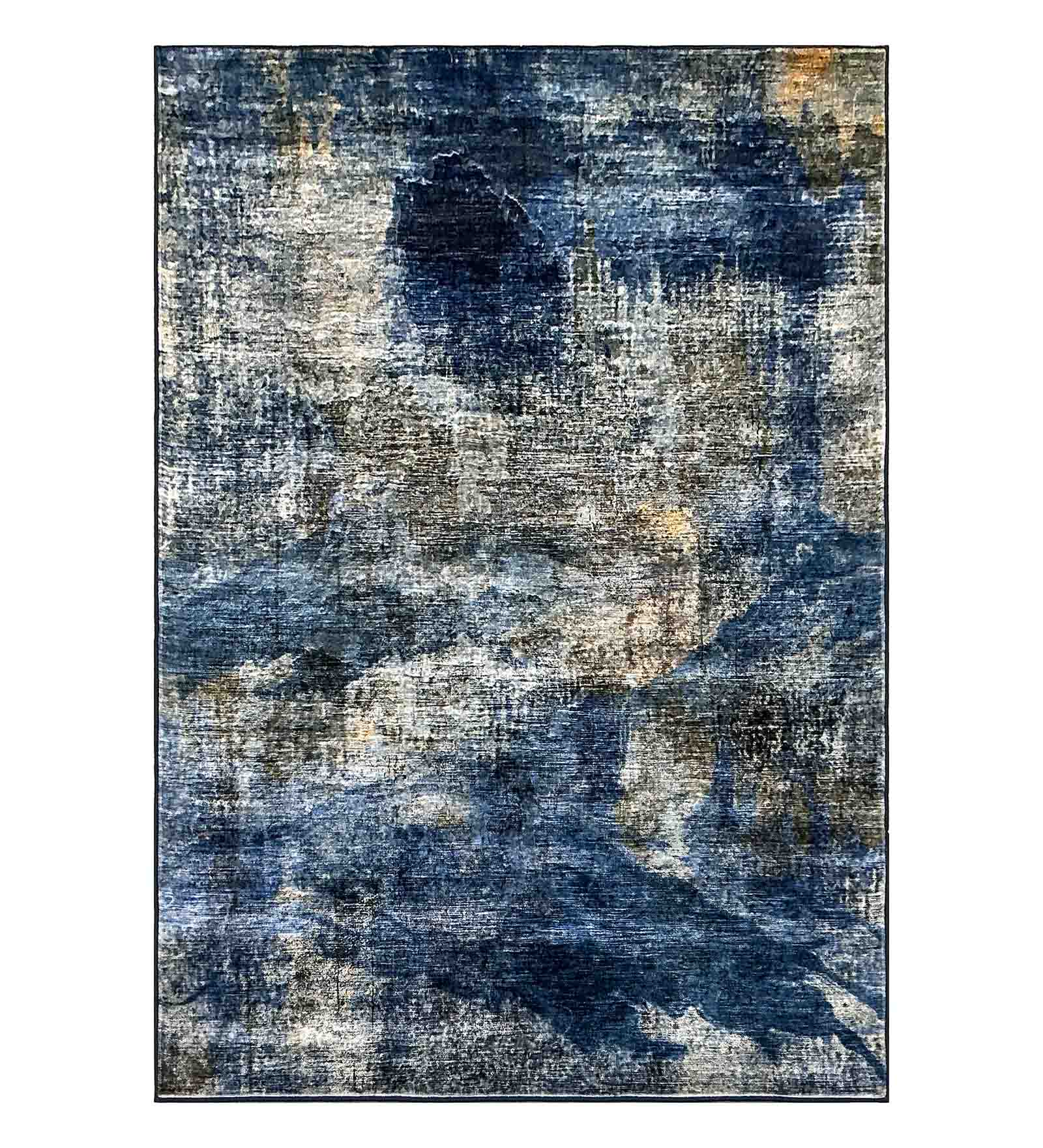Jura Abstract Carpet Blue