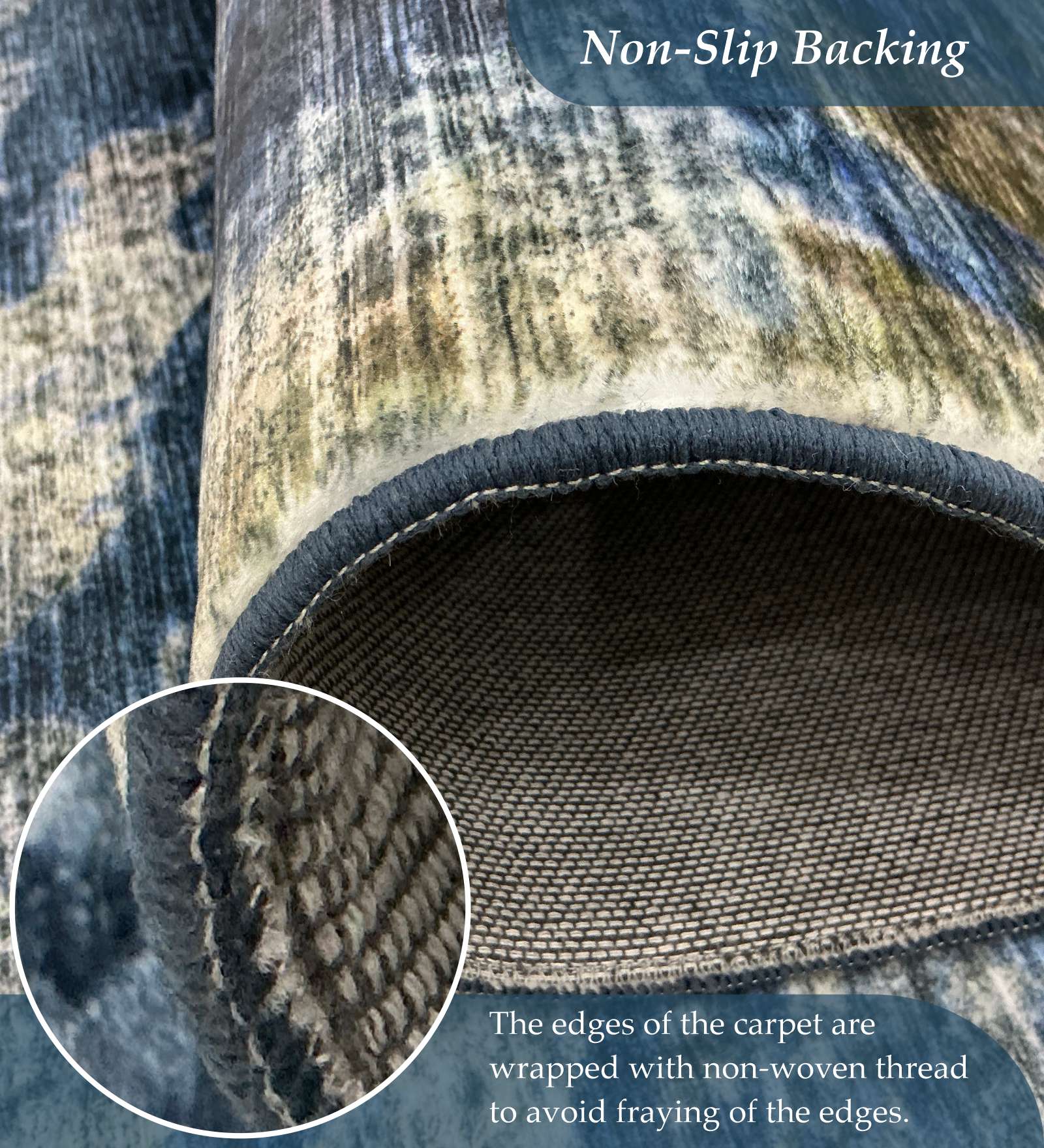 Jura Abstract Carpet Blue