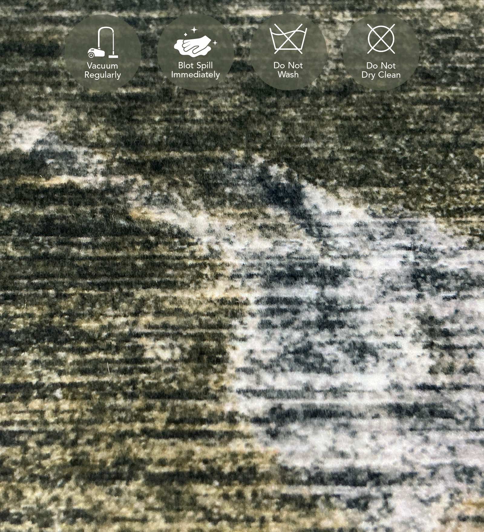 Jura Abstract Carpet Olive and Charcoal