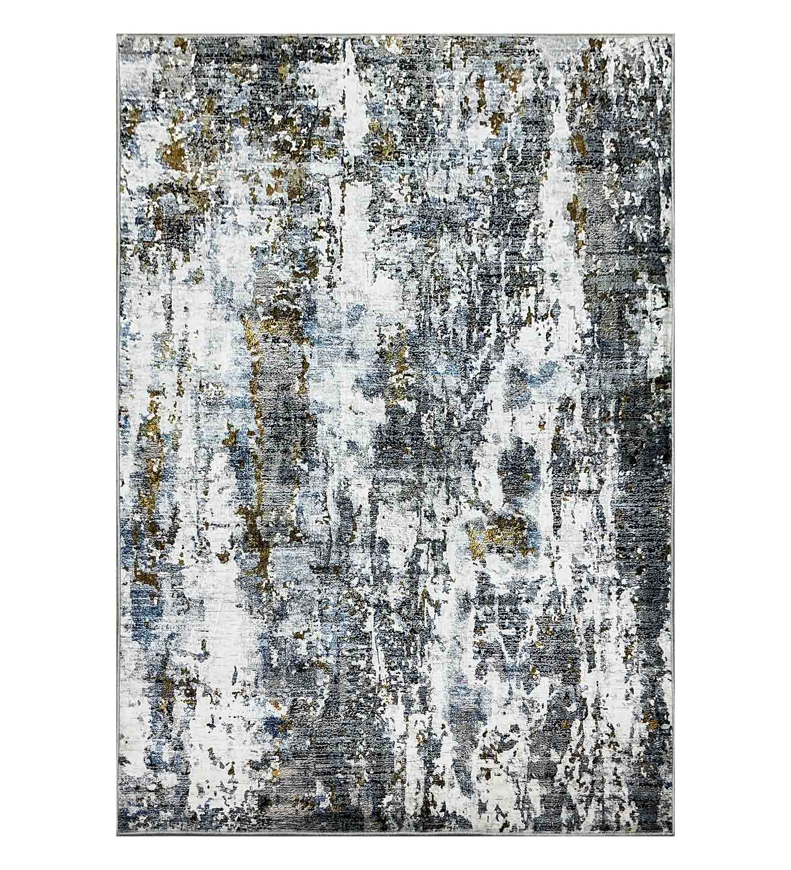 Jura Abstract Carpet Blue and Grey