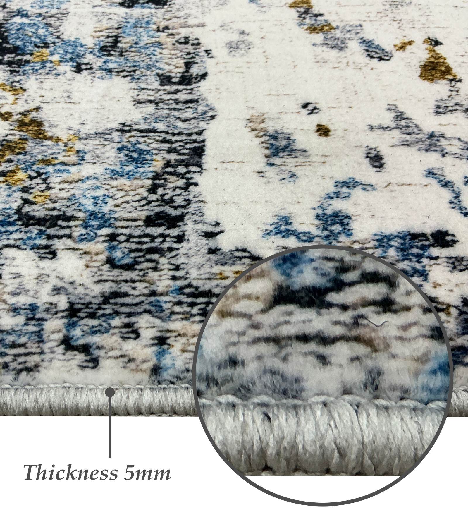 Jura Abstract Carpet Blue and Grey