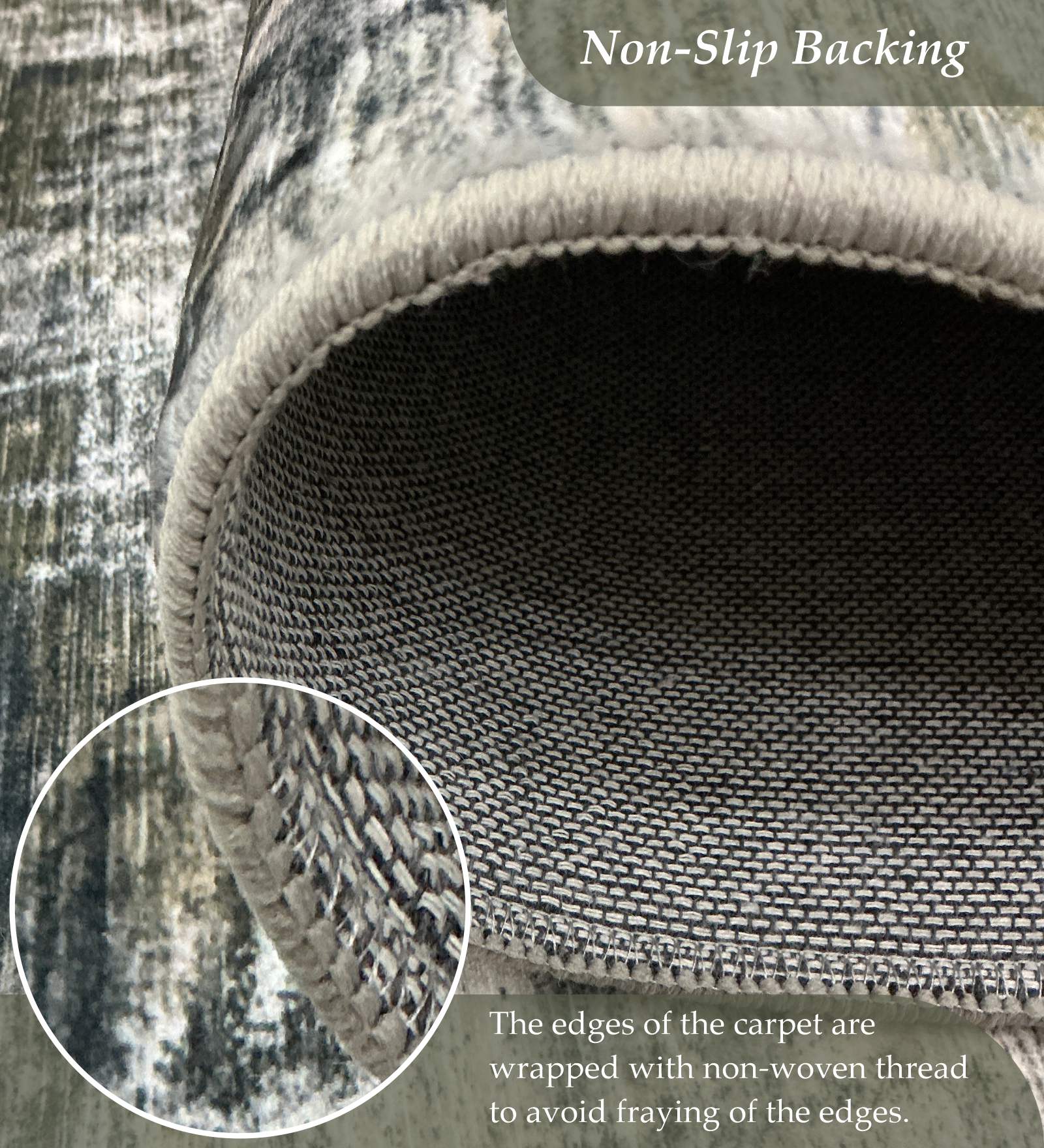 Jura Abstract Carpet Olive and Charcoal