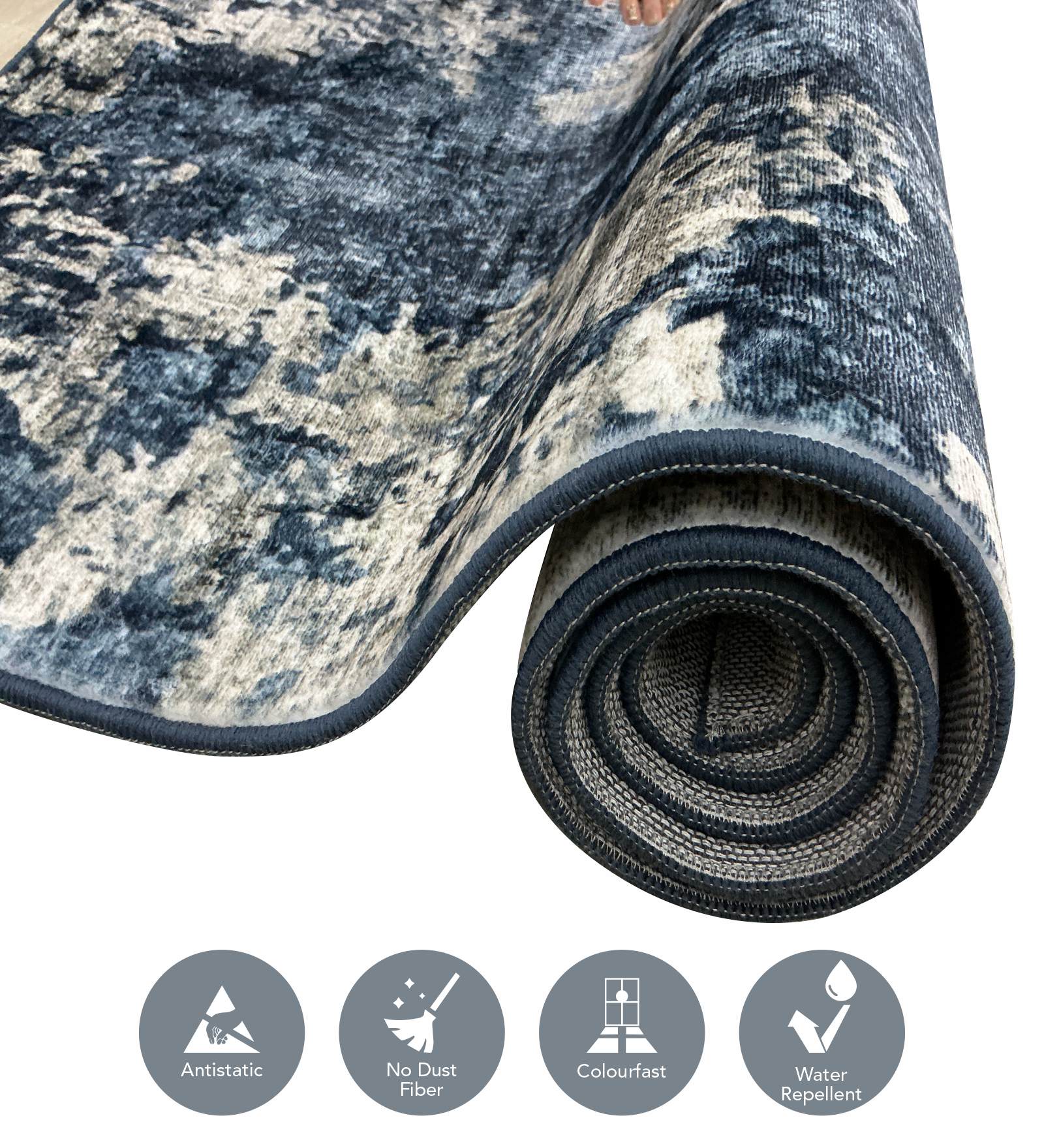 Jura Abstract Carpet Blue