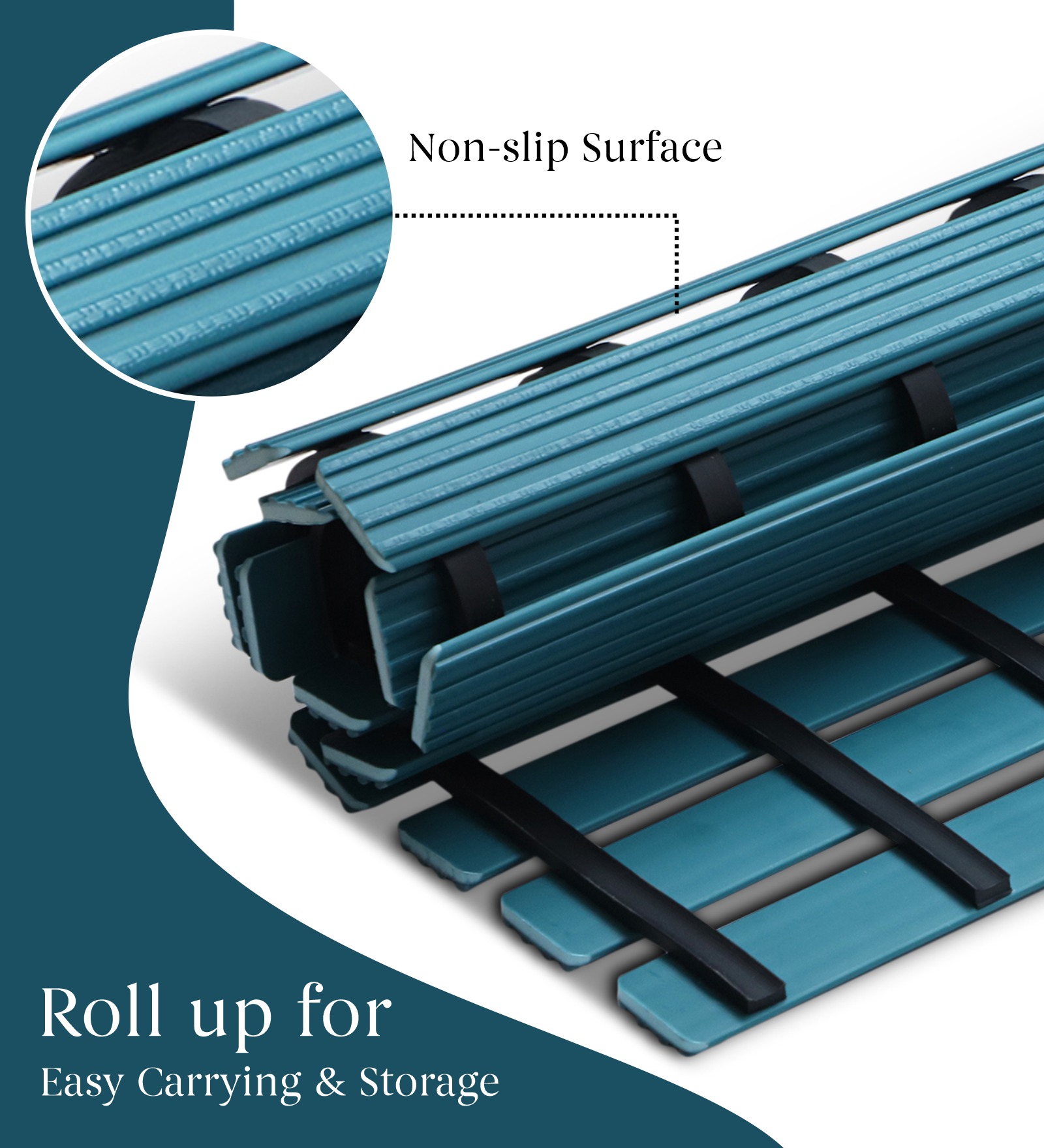 Fredy PVC Shower Mat Teal