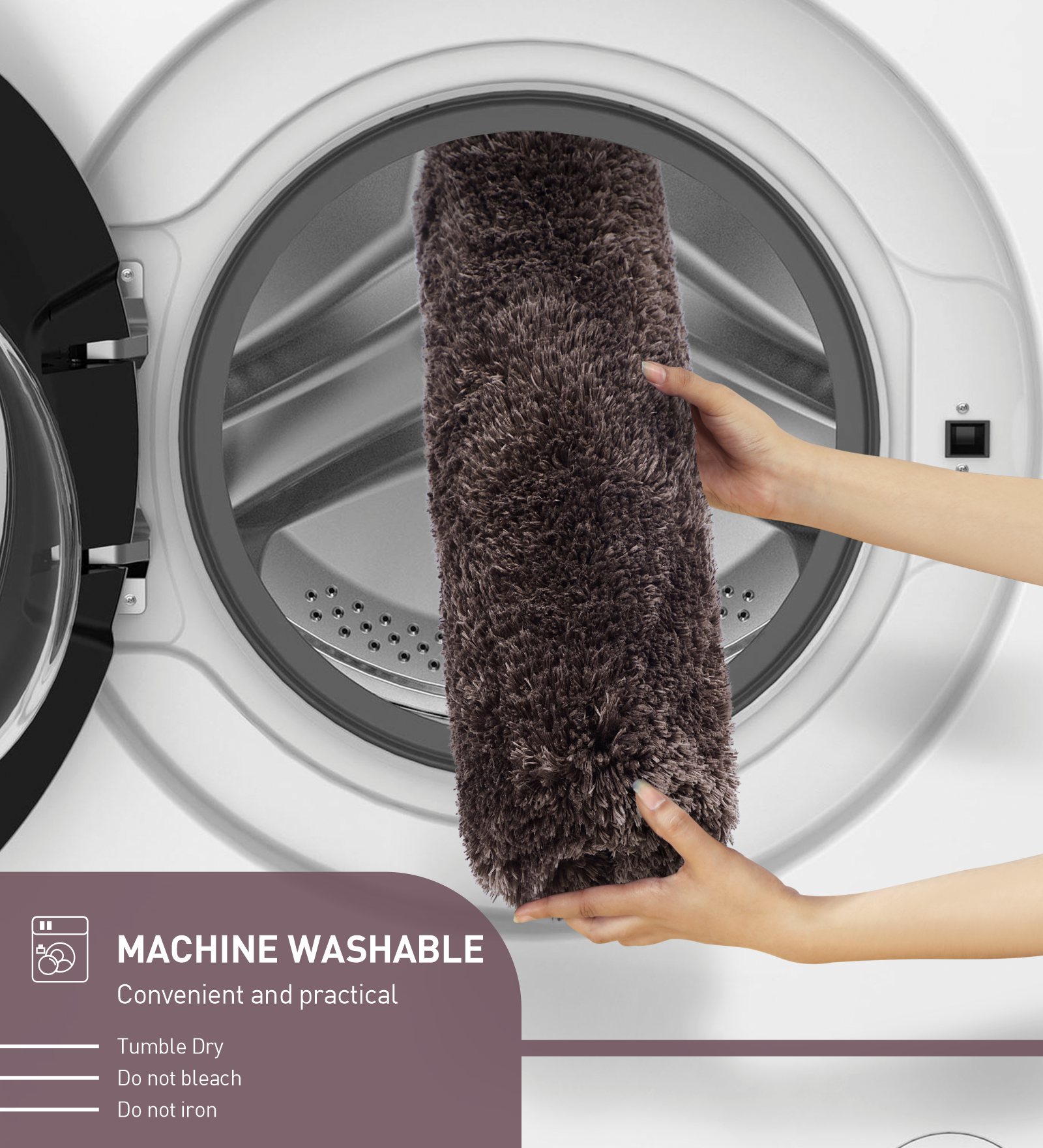 Divino Quick Dry Anti-skid Bath Mat Brown