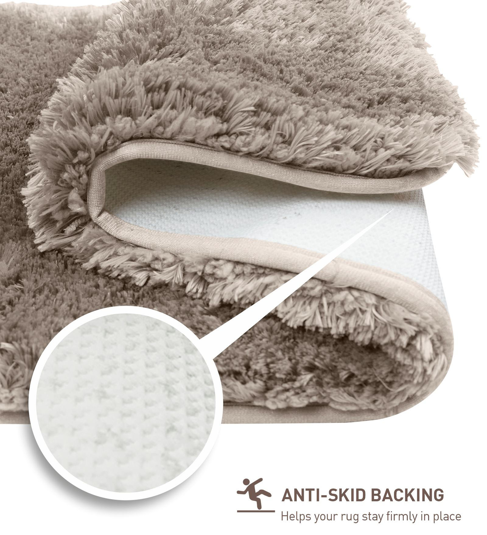 Divino Quick Dry Anti-skid Bath Mat Taupe