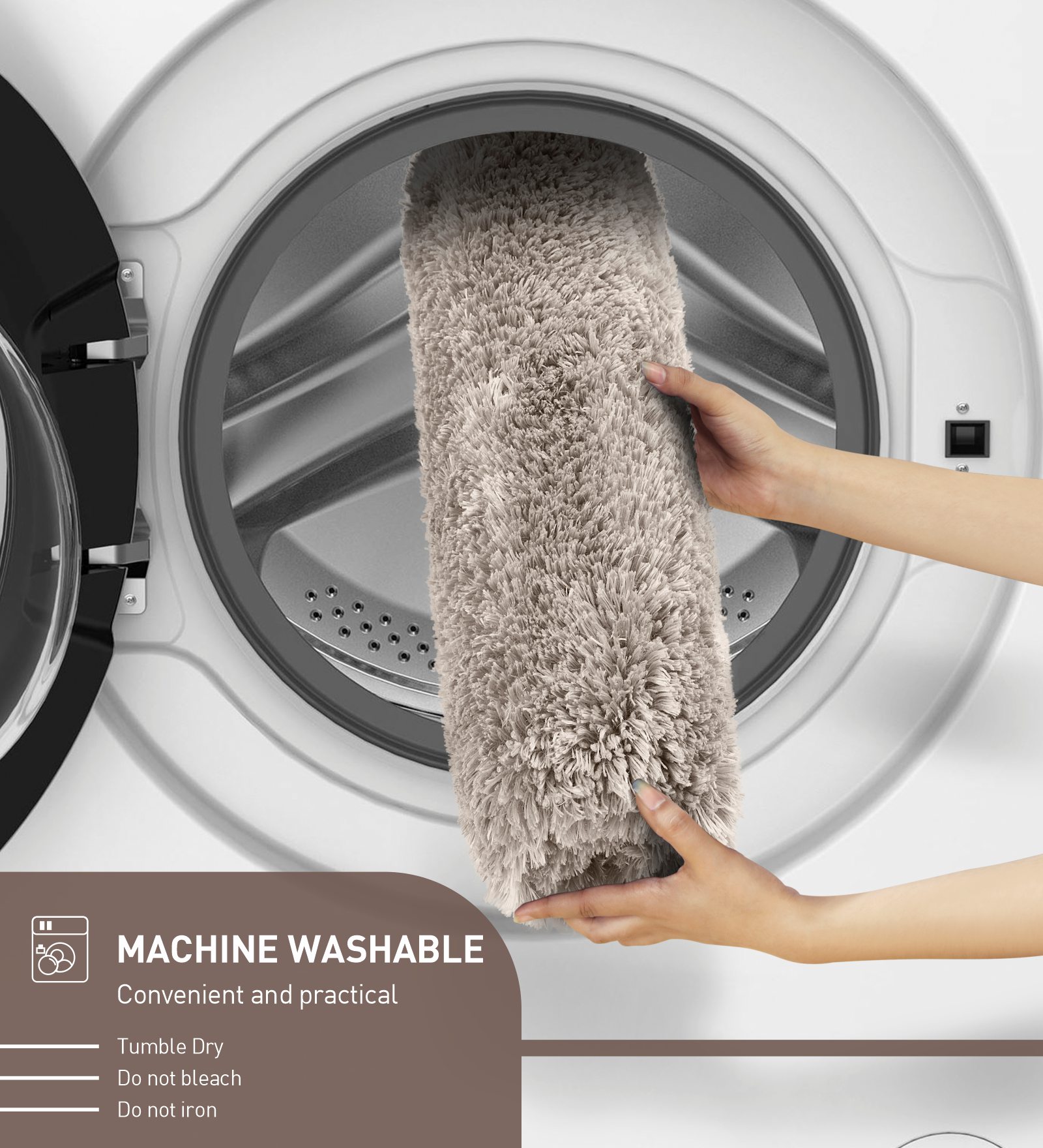 Divino Quick Dry Anti-skid Bath Mat Taupe