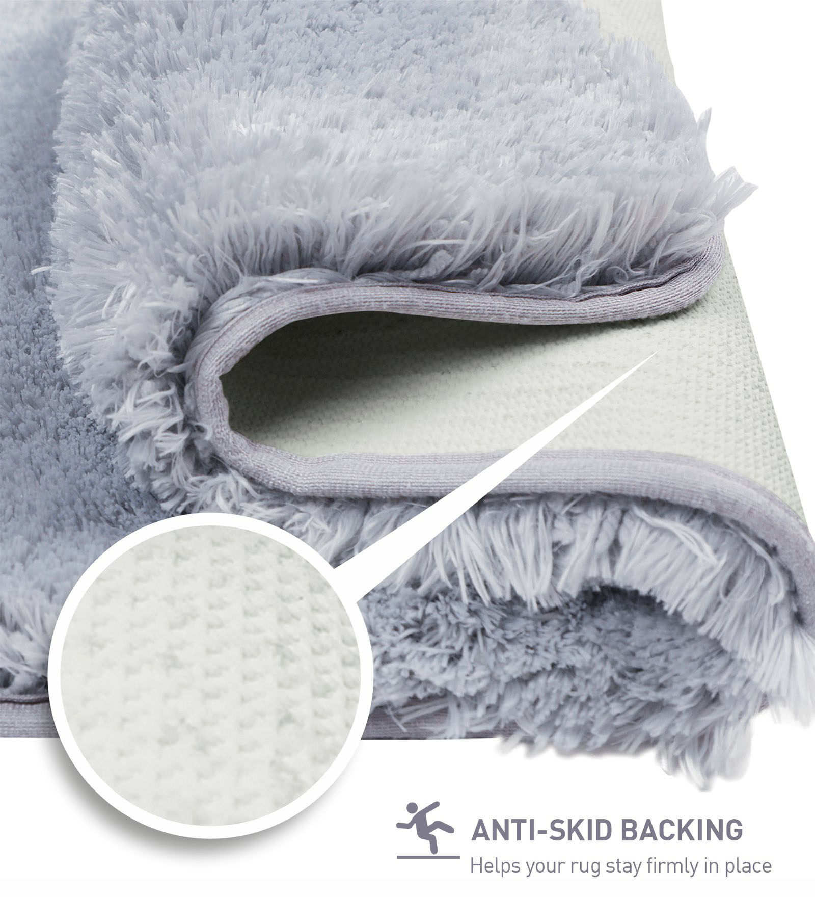 Divino Quick Dry Anti-skid Bath Mat Grey