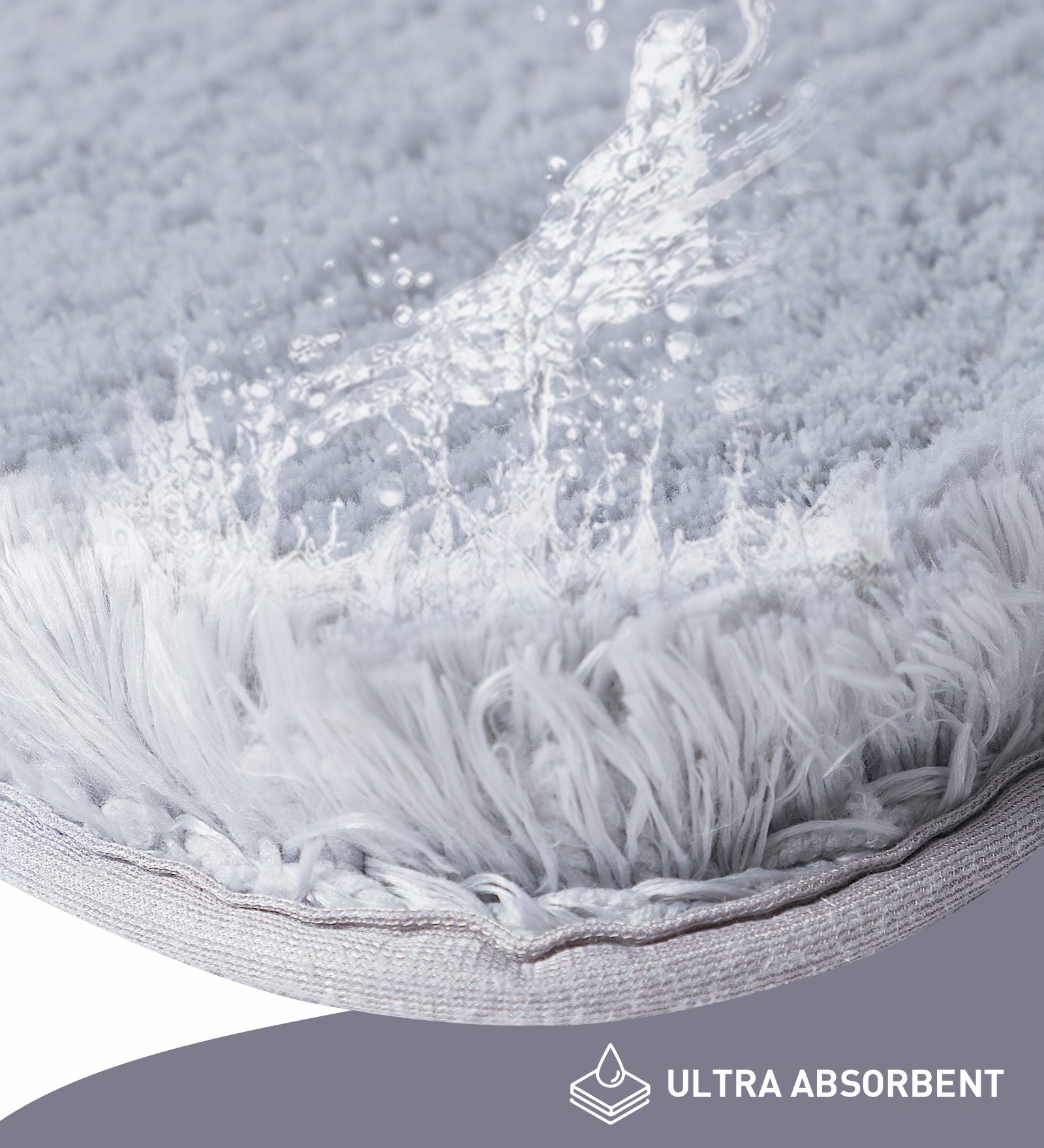 Divino Quick Dry Anti-skid Bath Mat Grey