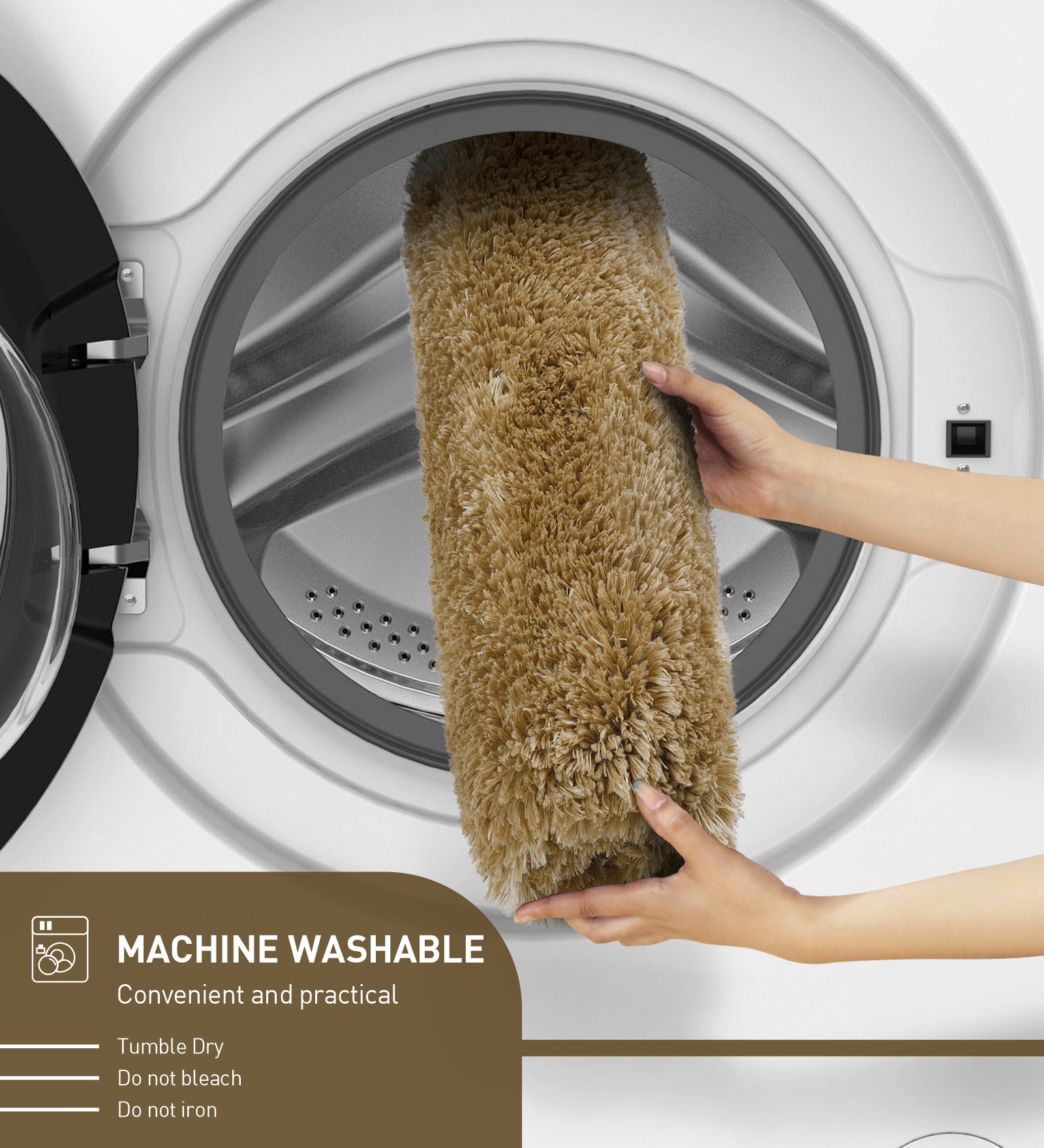 Divino Quick Dry Anti-skid Bath Mat Beige