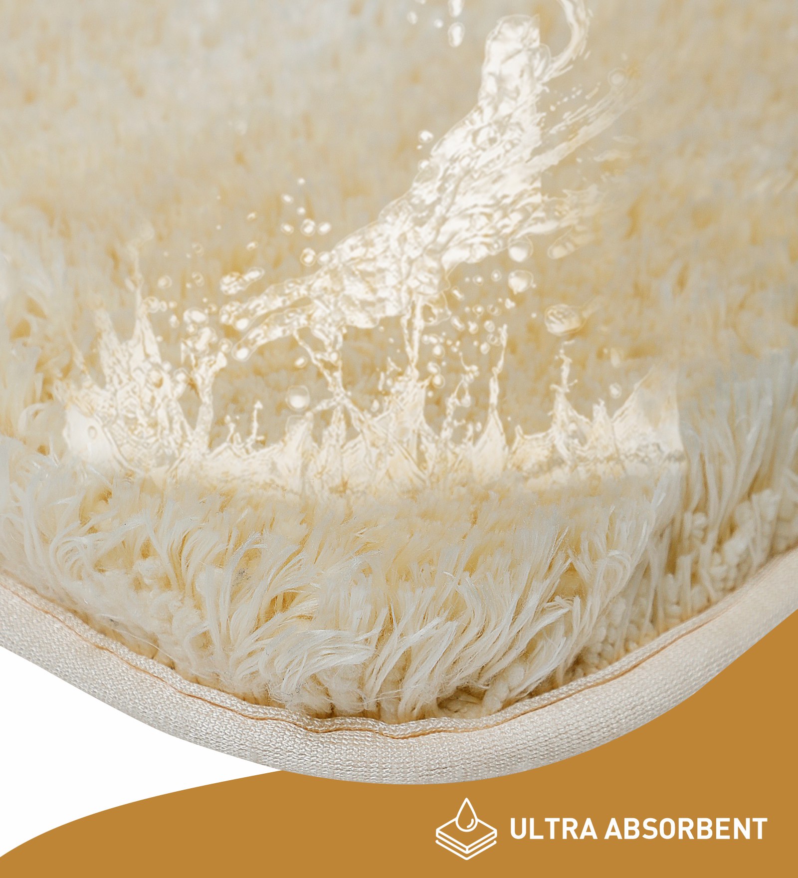 Divino Quick Dry Anti-skid Bath Mat Cream