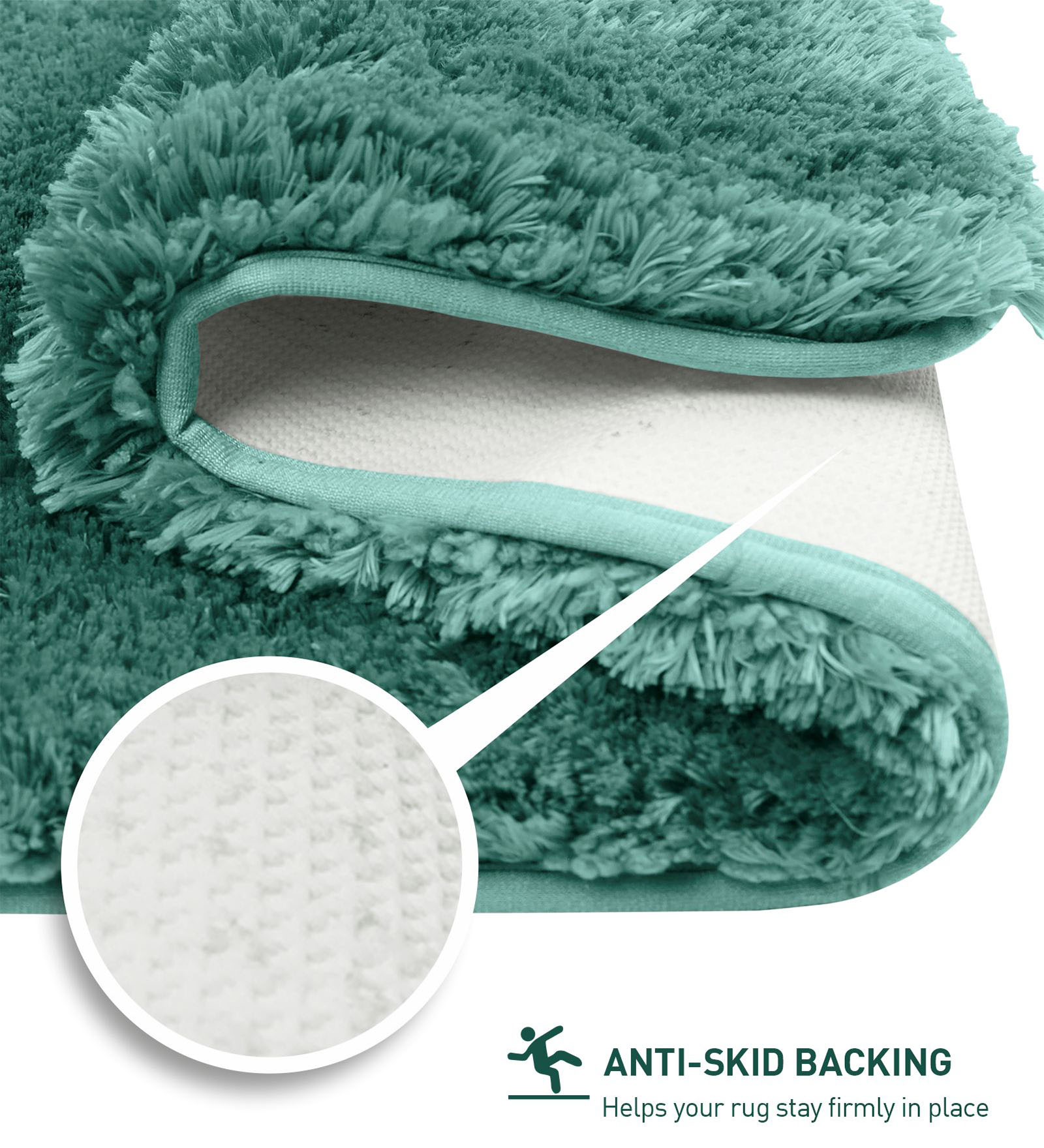 Divino Quick Dry Anti-skid Bath Mat Green