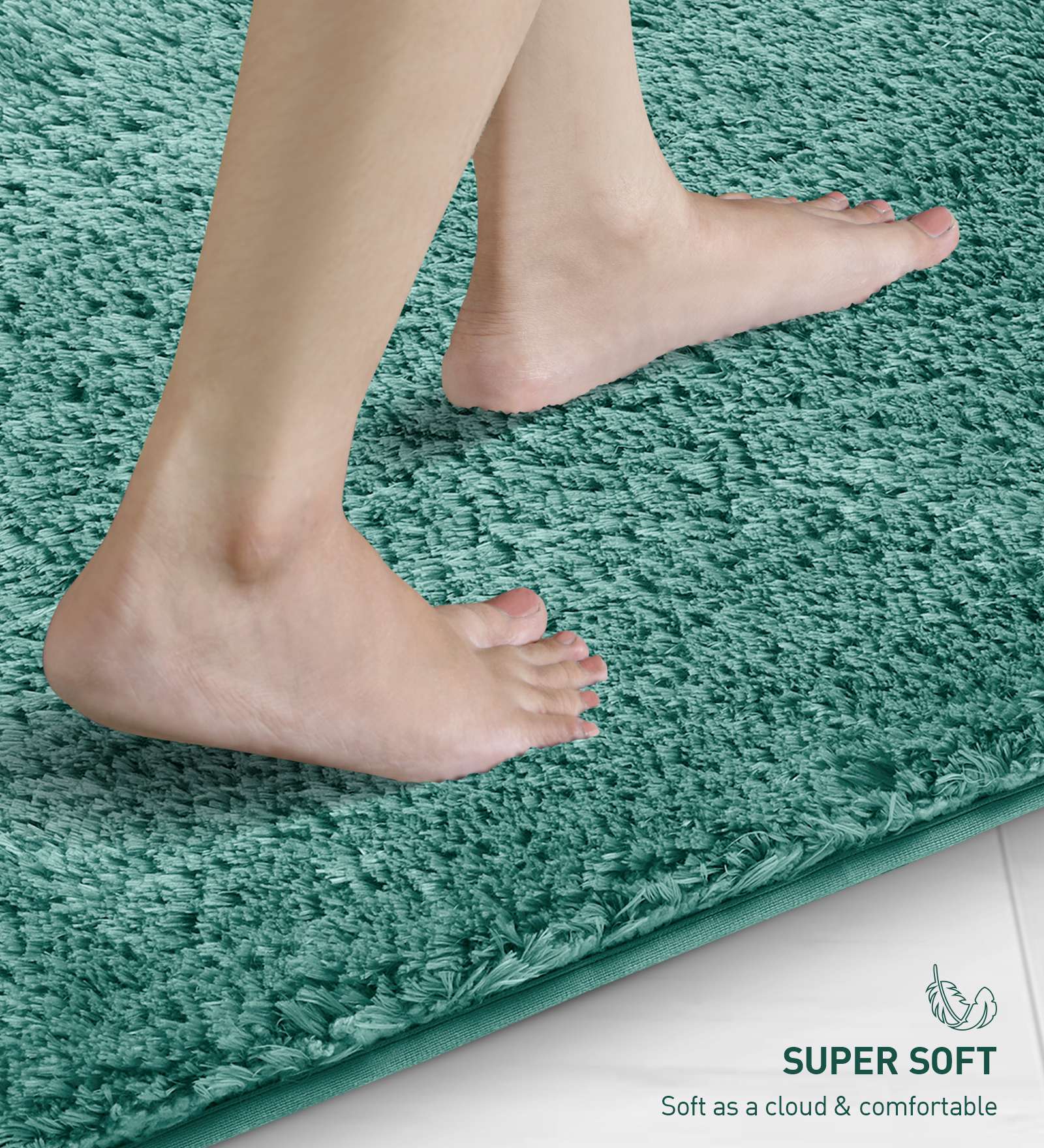 Divino Quick Dry Anti-skid Bath Mat Green