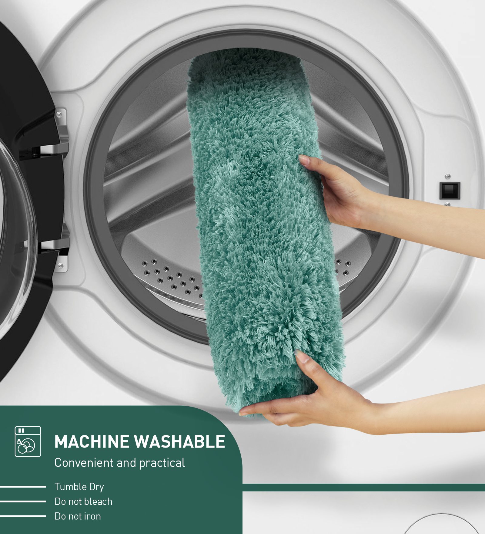 Divino Quick Dry Anti-skid Bath Mat Green