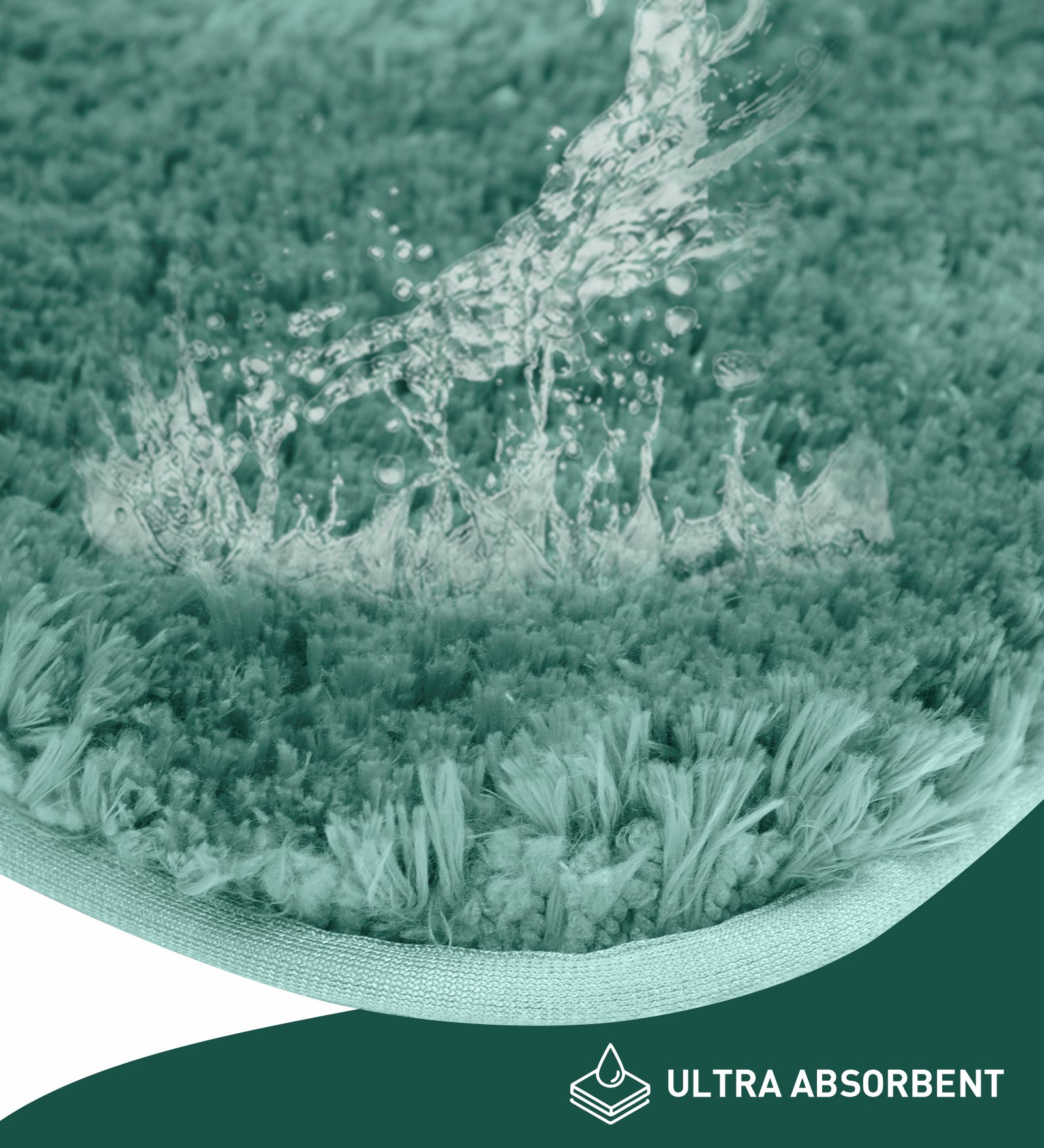 Divino Quick Dry Anti-skid Bath Mat Green