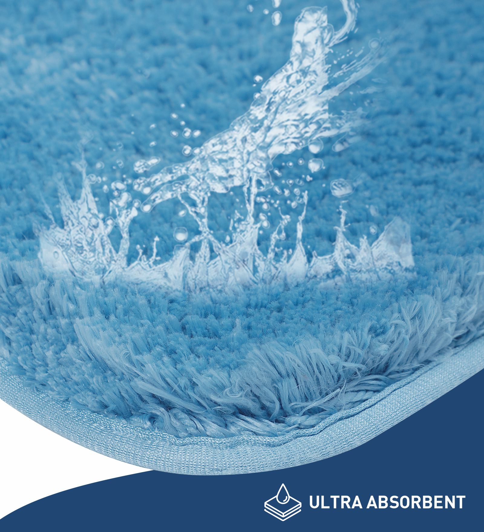 Divino Quick Dry Anti-skid Bath Mat Aqua