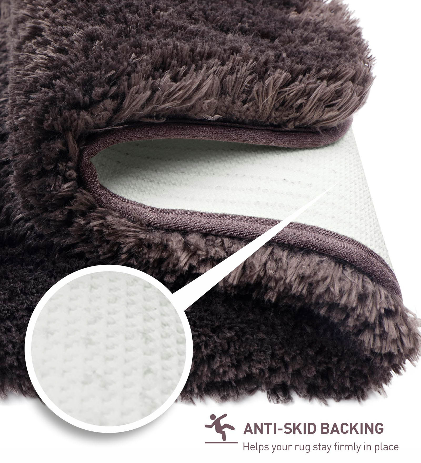 Divino Quick Dry Anti-skid Bath Mat Brown