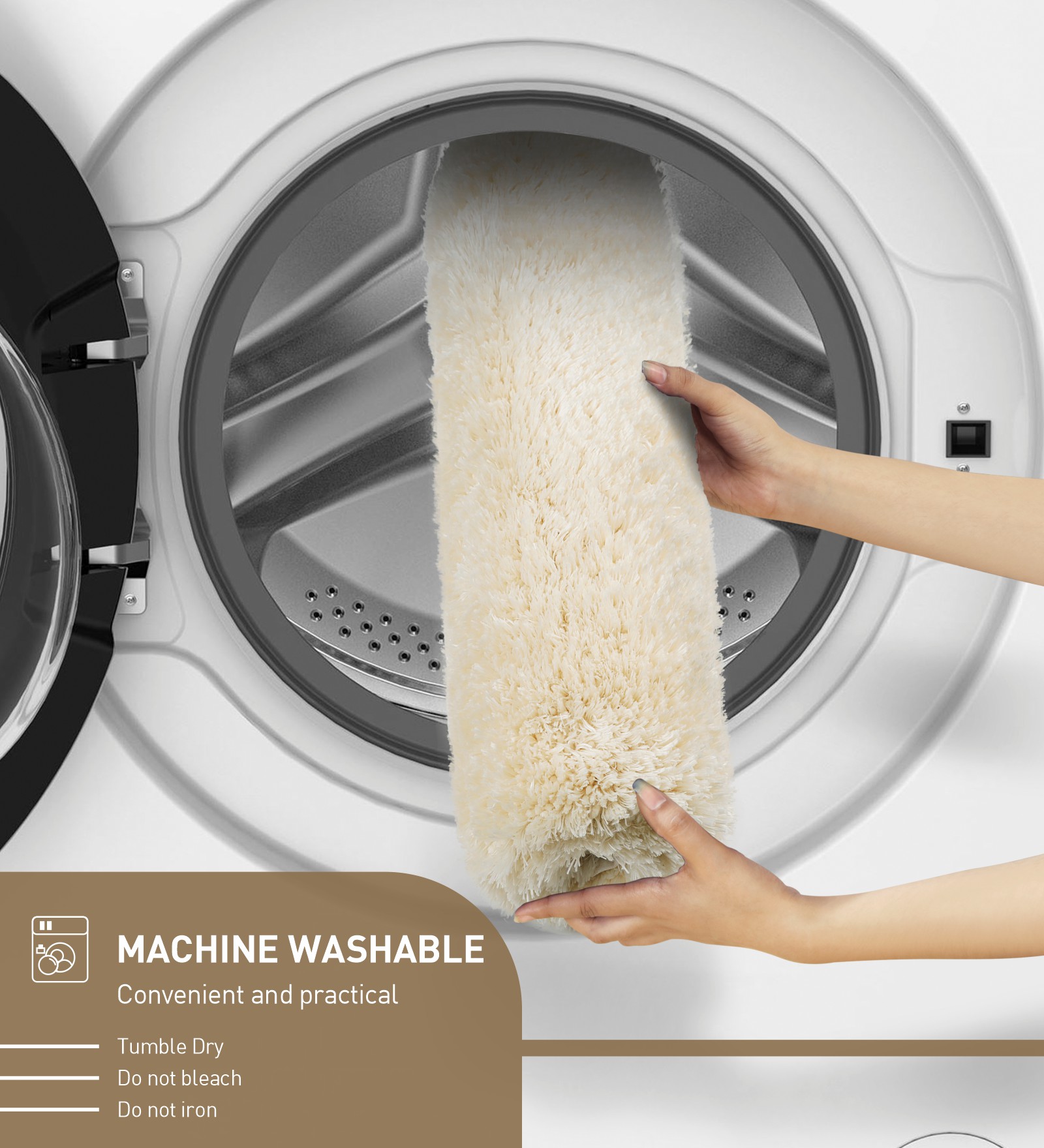 Divino Quick Dry Anti-skid Bath Mat Cream