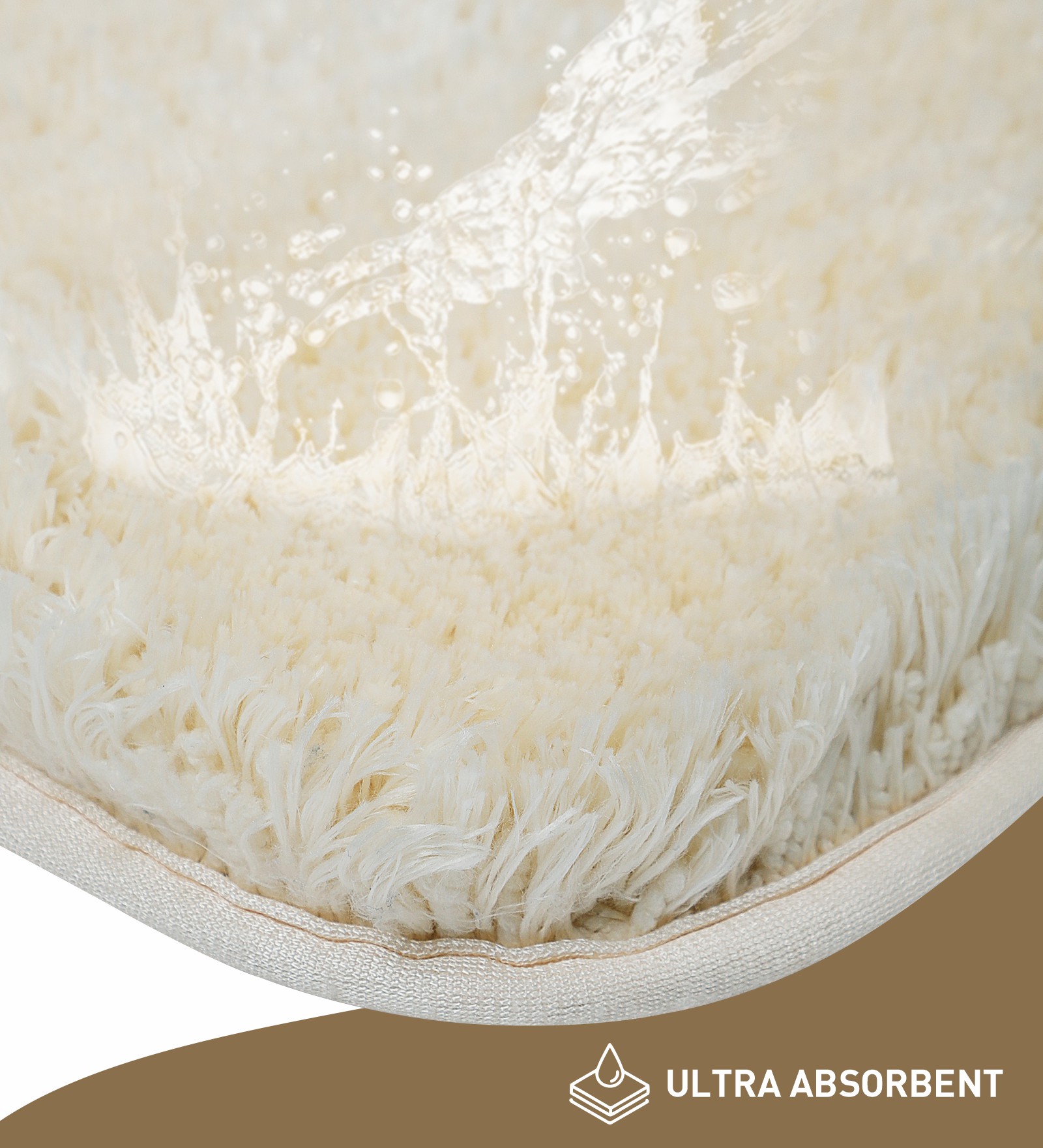 Divino Quick Dry Anti-skid Bath Mat Cream