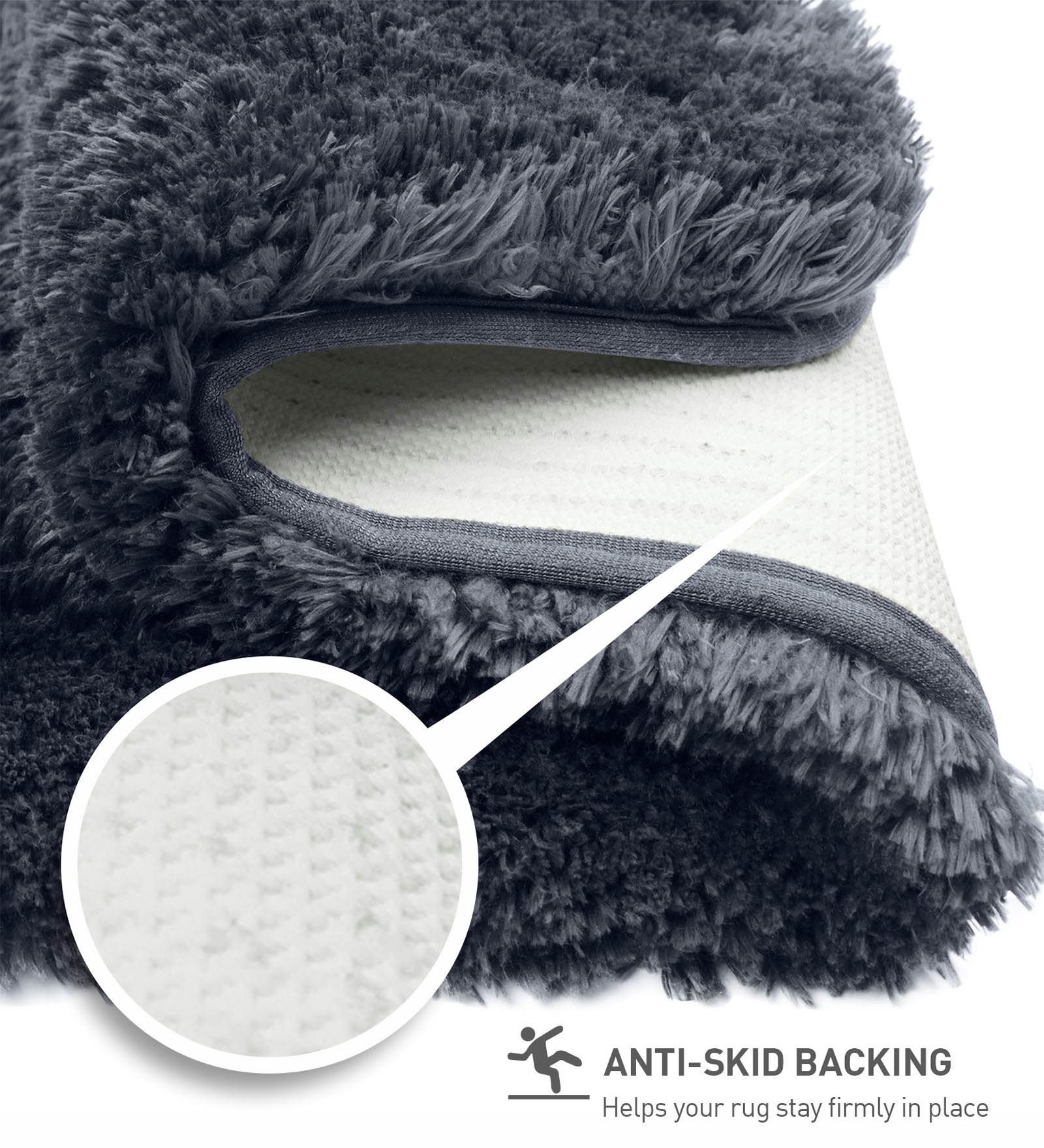 Divino Quick Dry Anti-skid Bath Mat Dark Grey