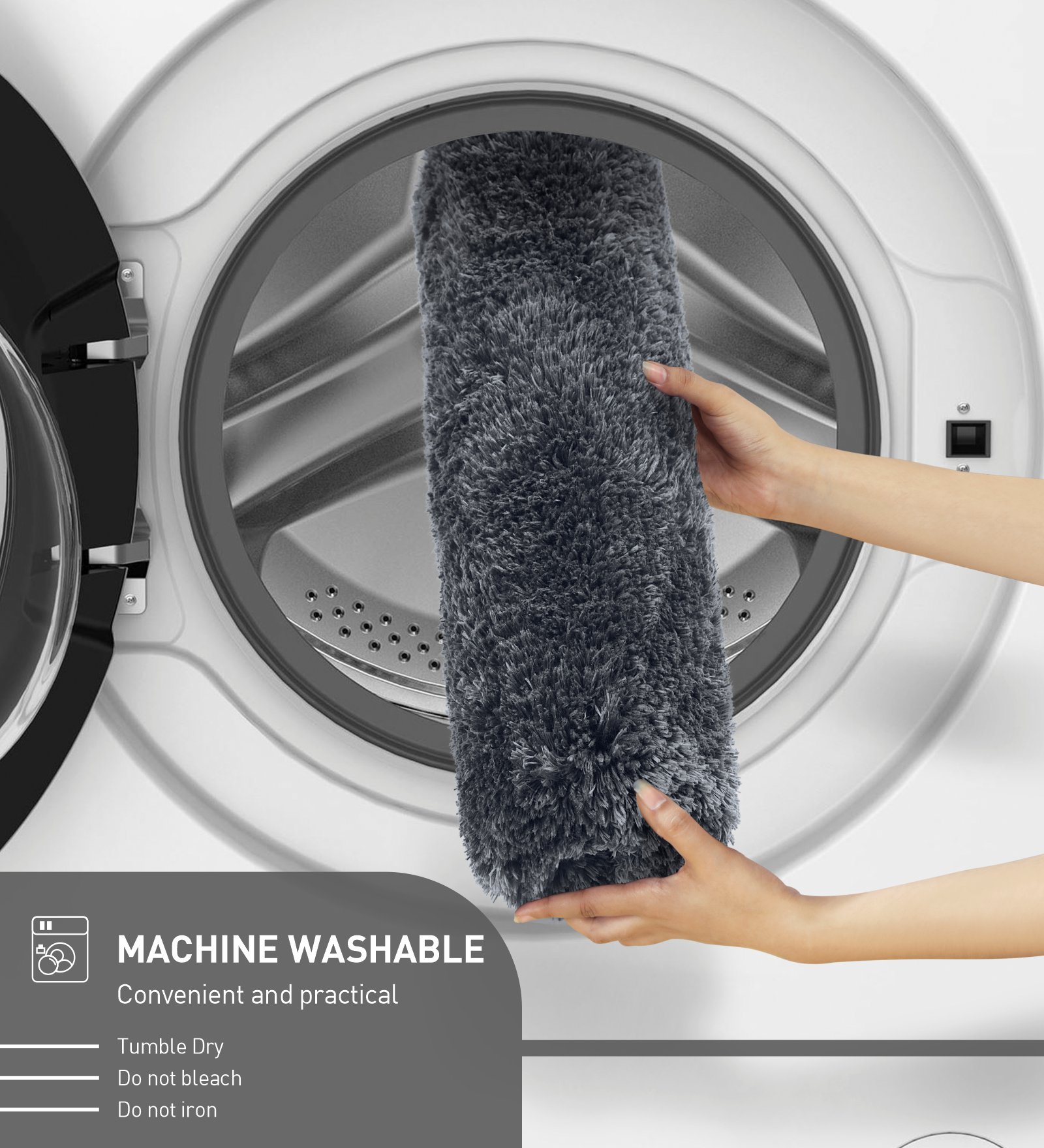 Divino Quick Dry Anti-skid Bath Mat Dark Grey