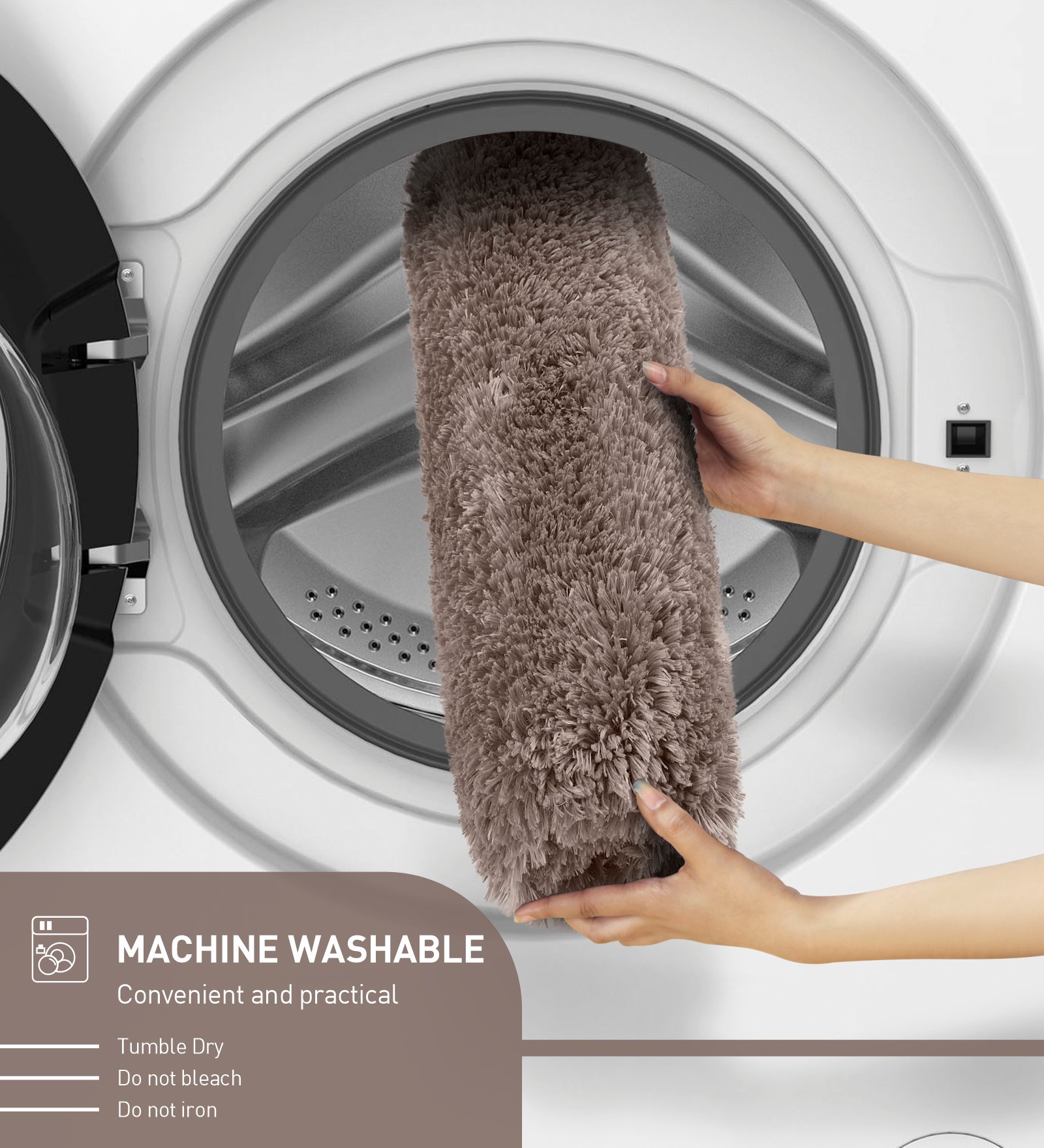 Divino Quick Dry Anti-skid Bath Mat Brown