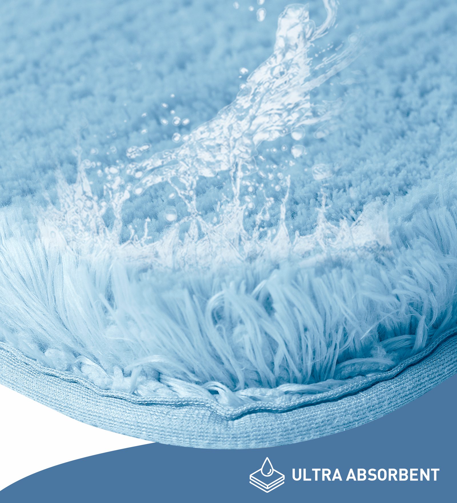 Divino Quick Dry Anti-skid Bath Mat Blue