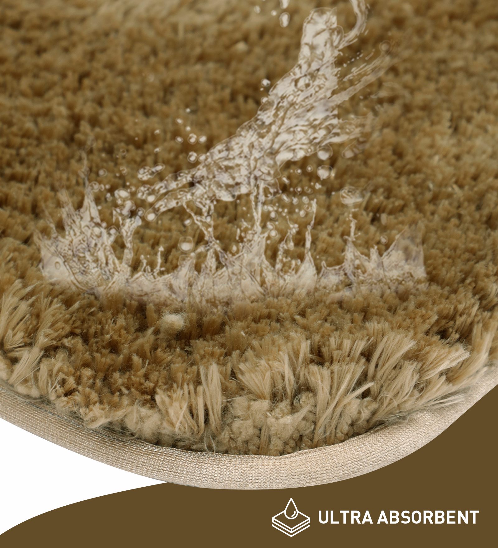 Divino Quick Dry Anti-skid Bath Mat Beige