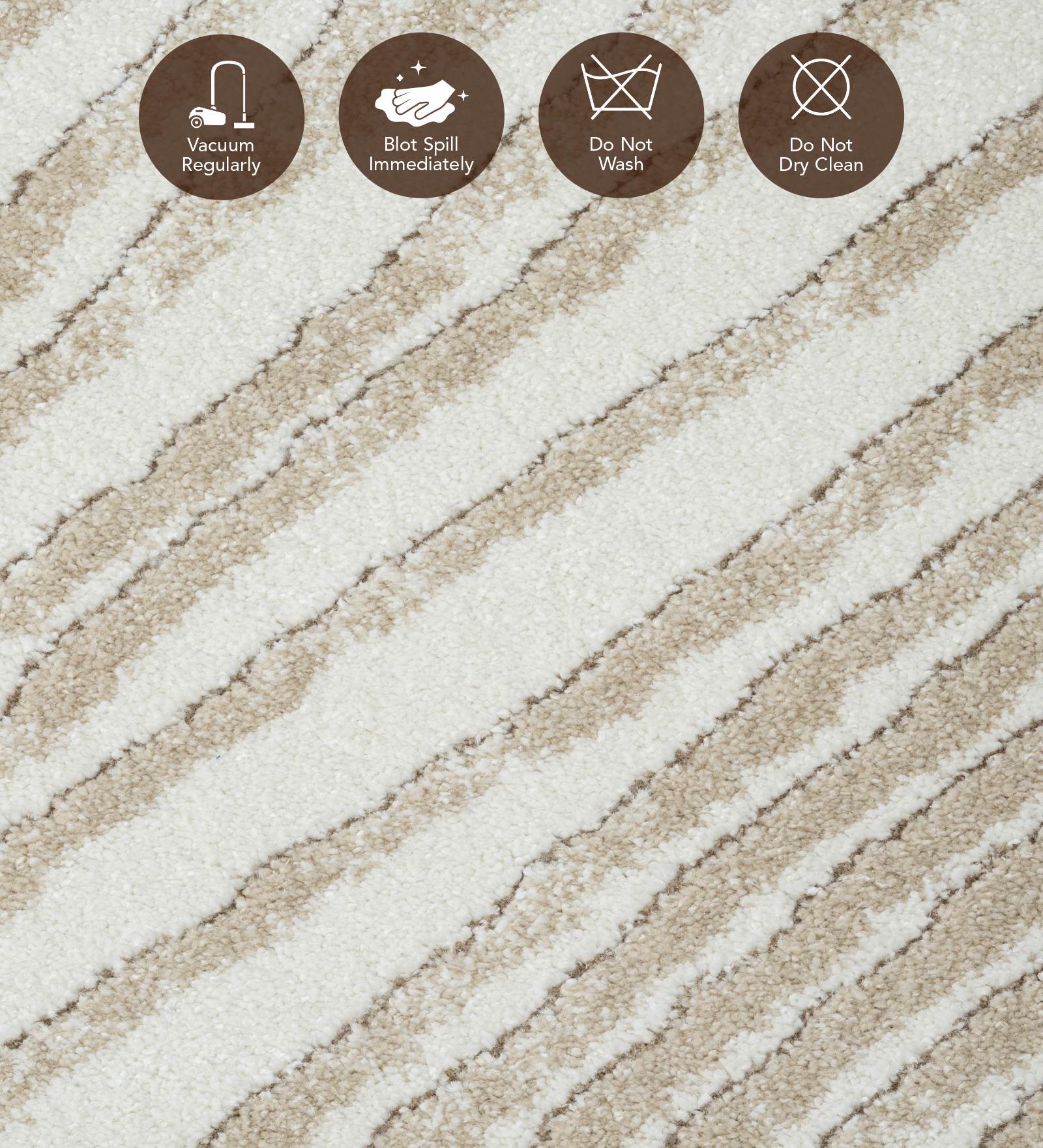 OBSESSIONS Abstract Machine Made Runner Cream