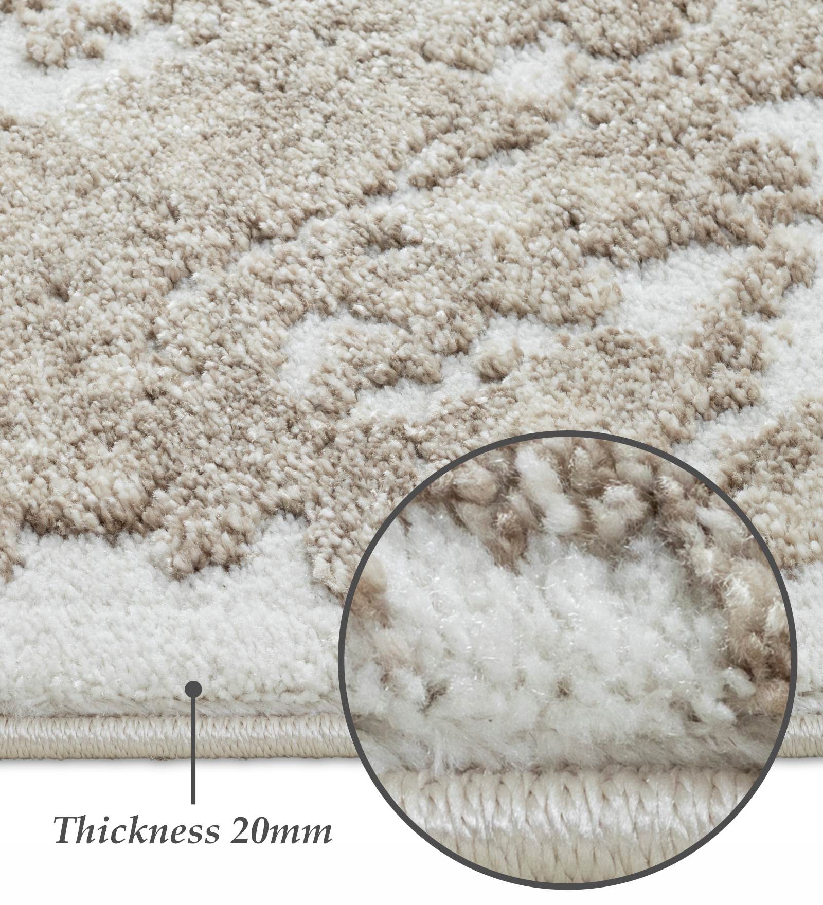 Cyrus Abstract Machine Made Carpet Cream