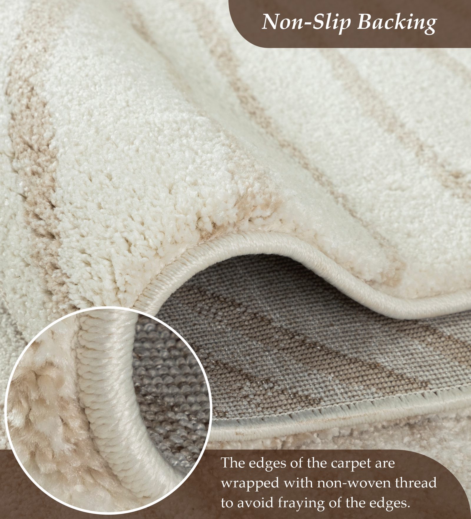 Cyrus Abstract Machine Made Carpet Cream