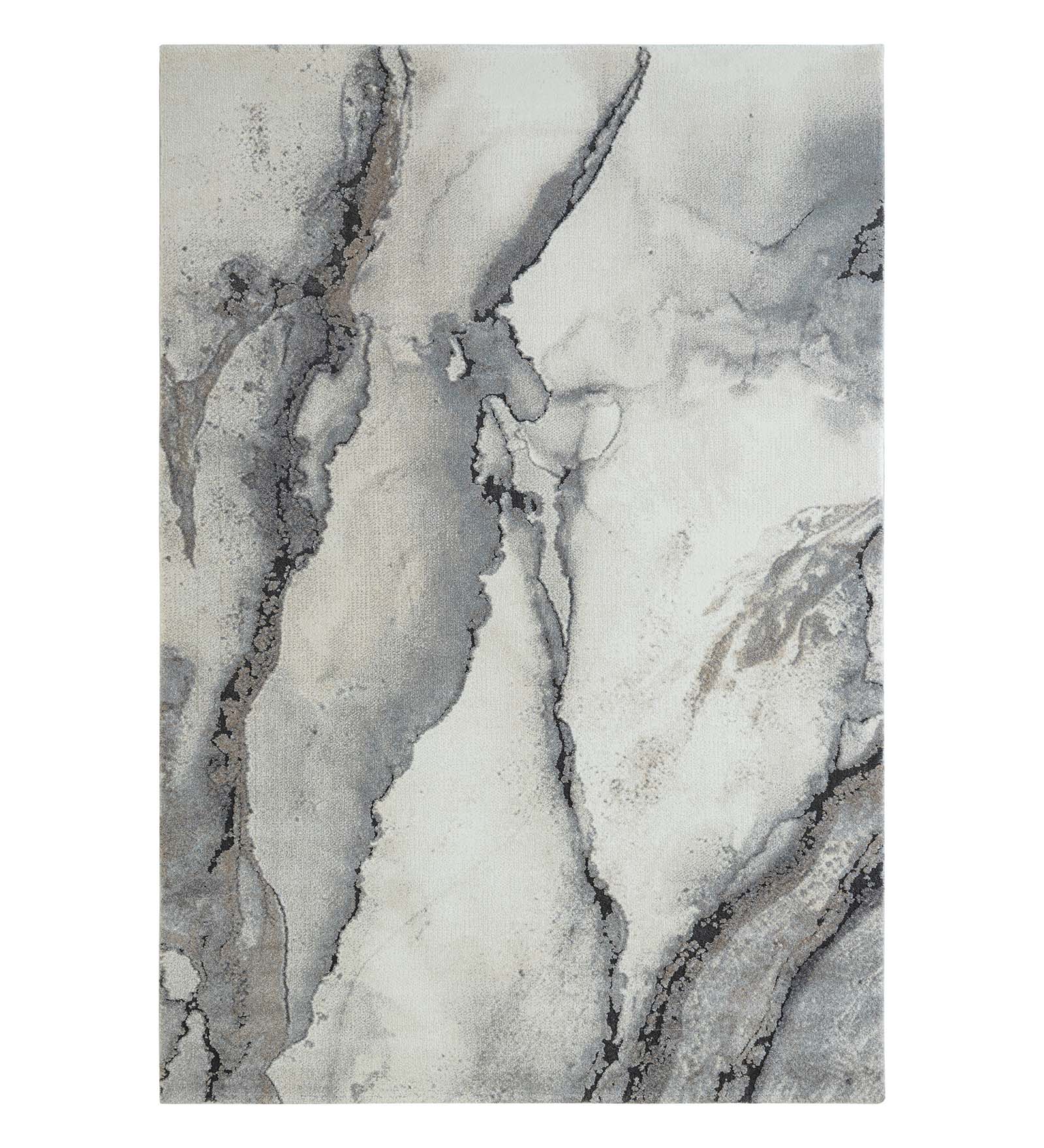 Cyrus Abstract Machine Made Carpet Grey