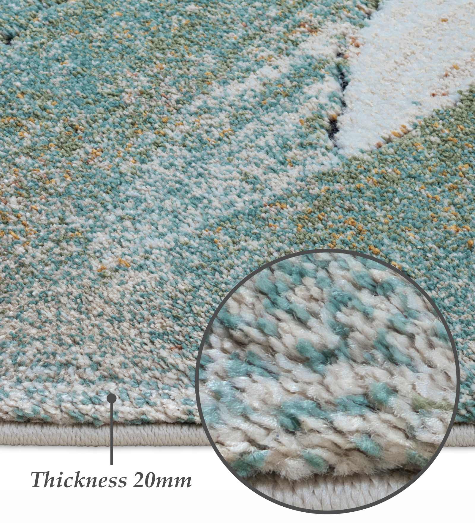 OBSESSIONS Abstract Machine Made Carpet White