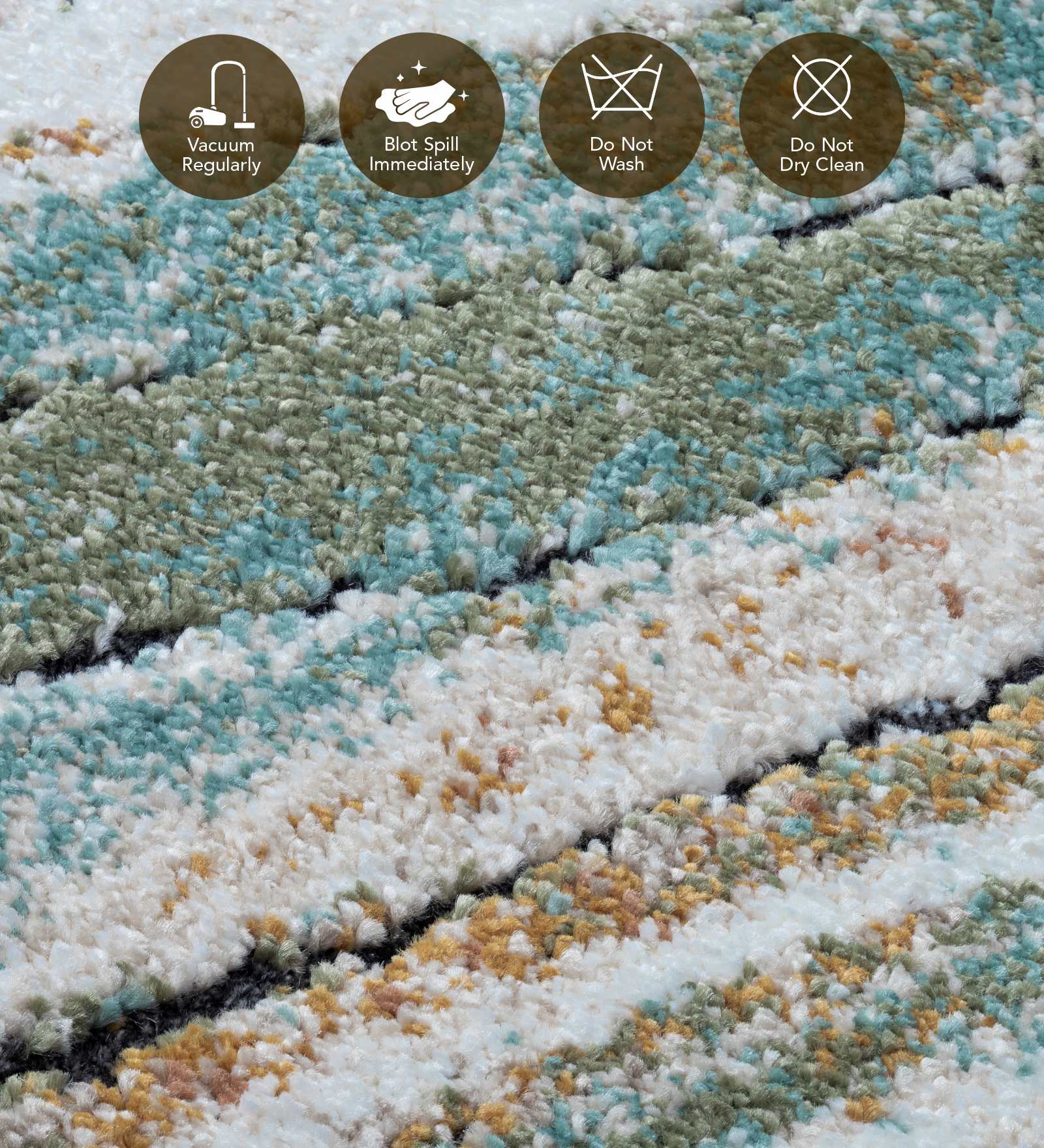 OBSESSIONS Abstract Machine Made Carpet White
