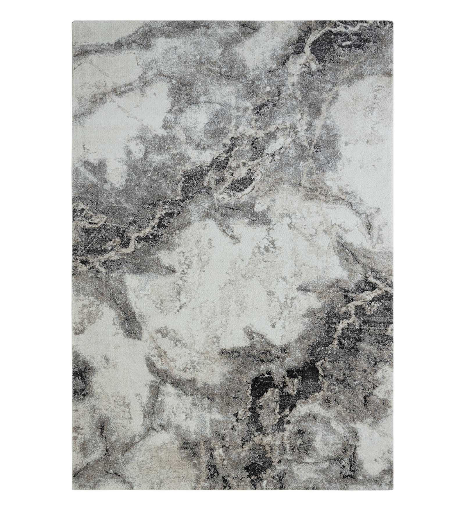 OBSESSIONS Abstract Machine Made Carpet Grey