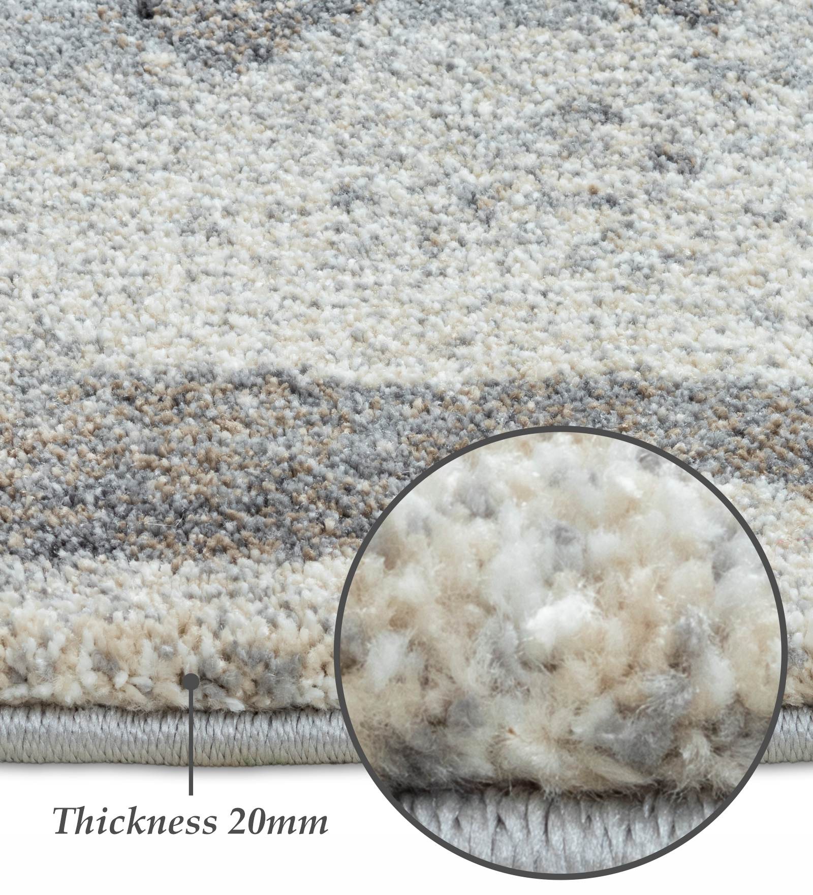 Cyrus Abstract Machine Made Carpet Grey