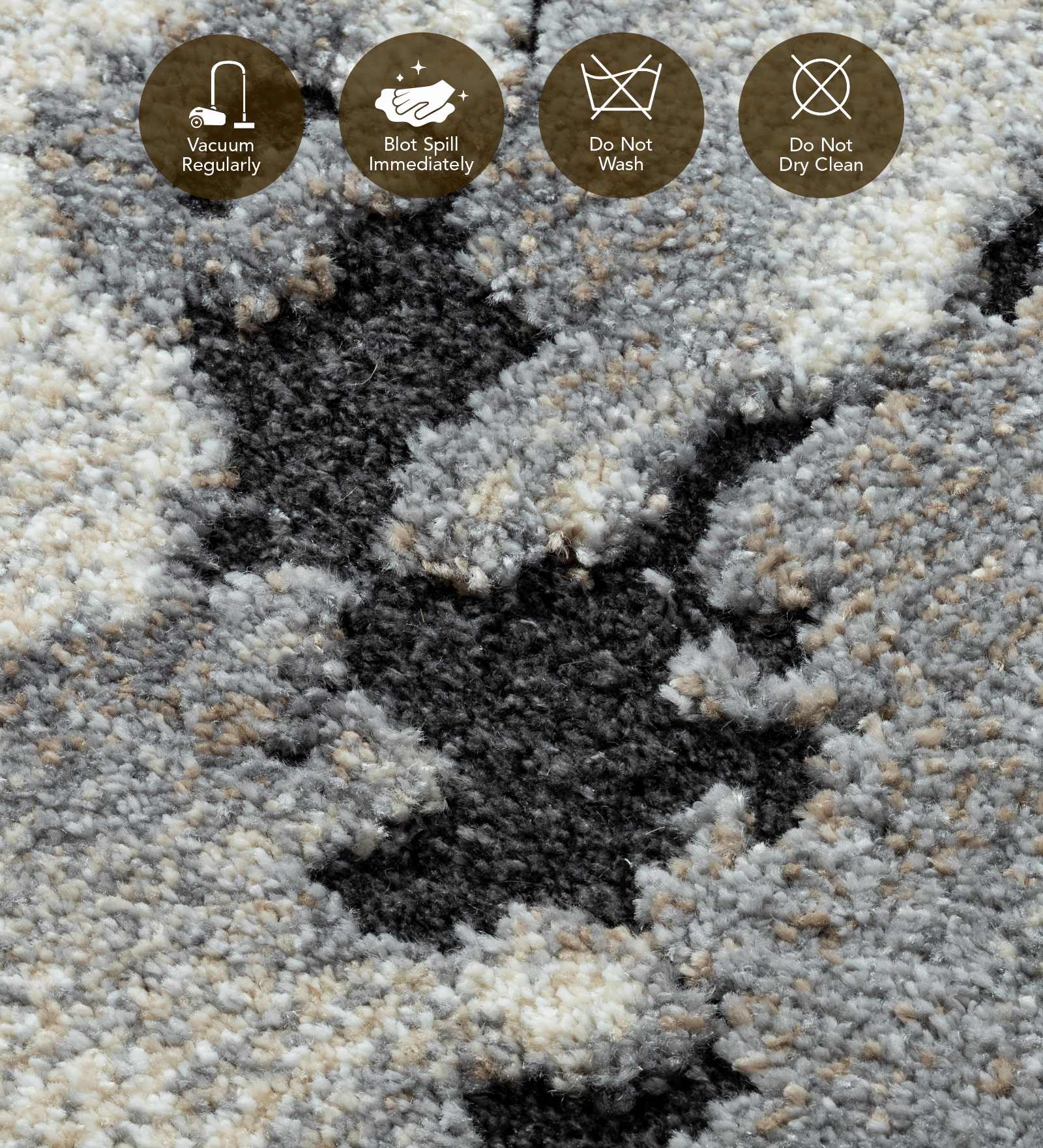 Cyrus Abstract Machine Made Carpet Grey