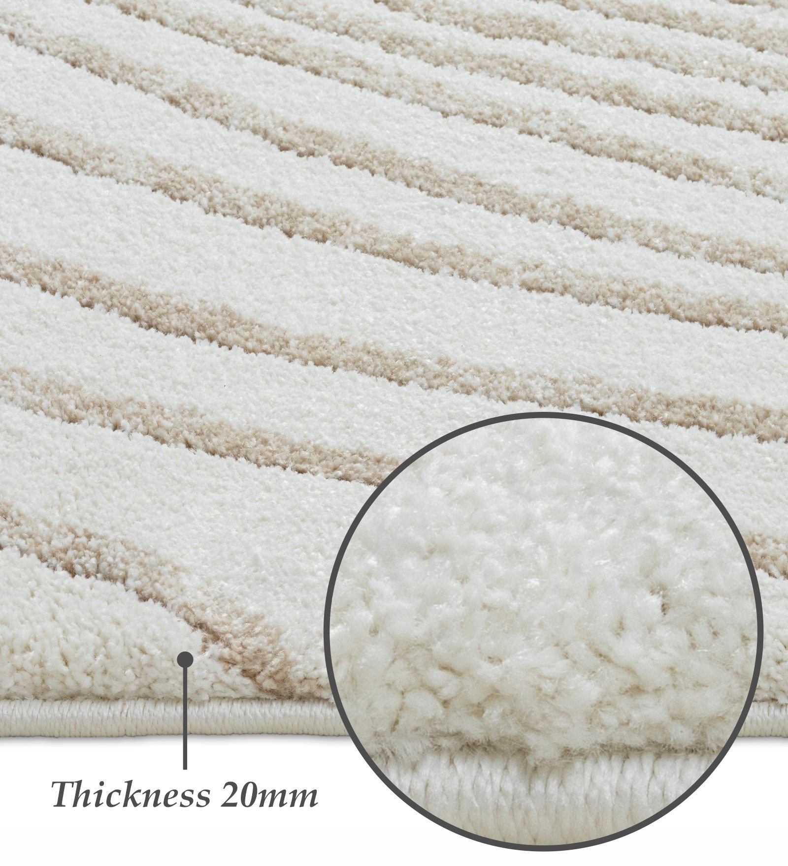 Cyrus Abstract Machine Made Carpet Cream