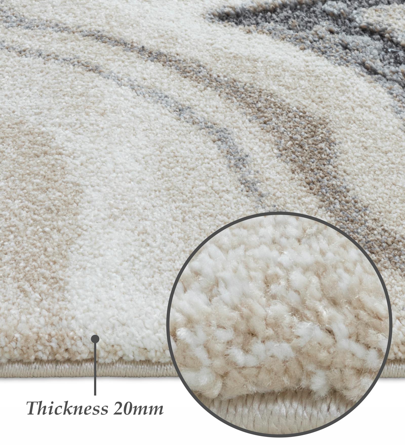 Cyrus Abstract Machine Made Carpet Grey