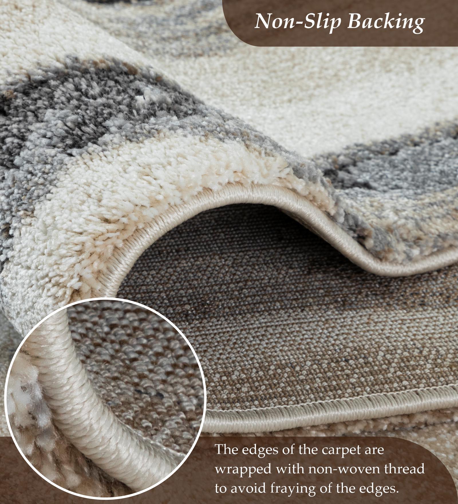 Cyrus Abstract Machine Made Carpet Grey