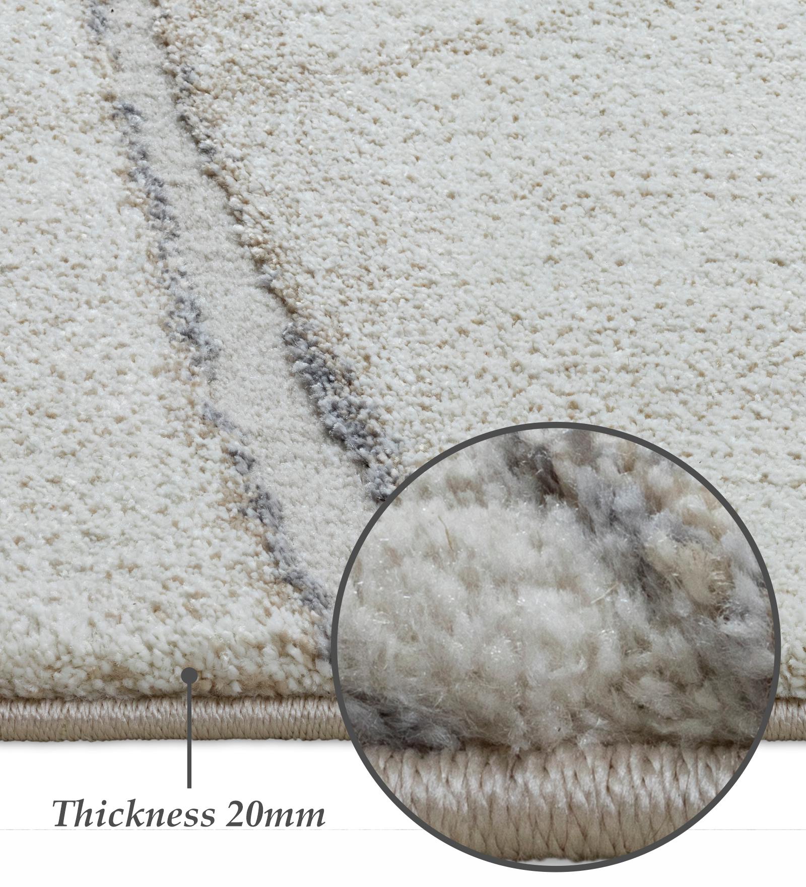 Cyrus Abstract Machine Made Carpet Cream