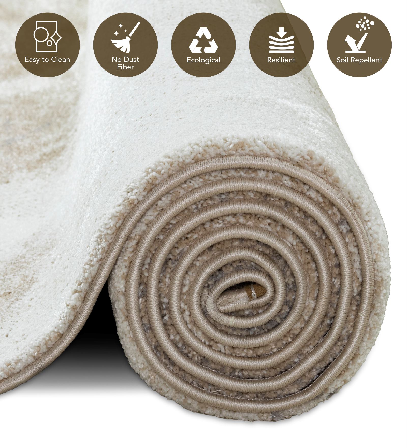 Cyrus Abstract Machine Made Carpet Cream