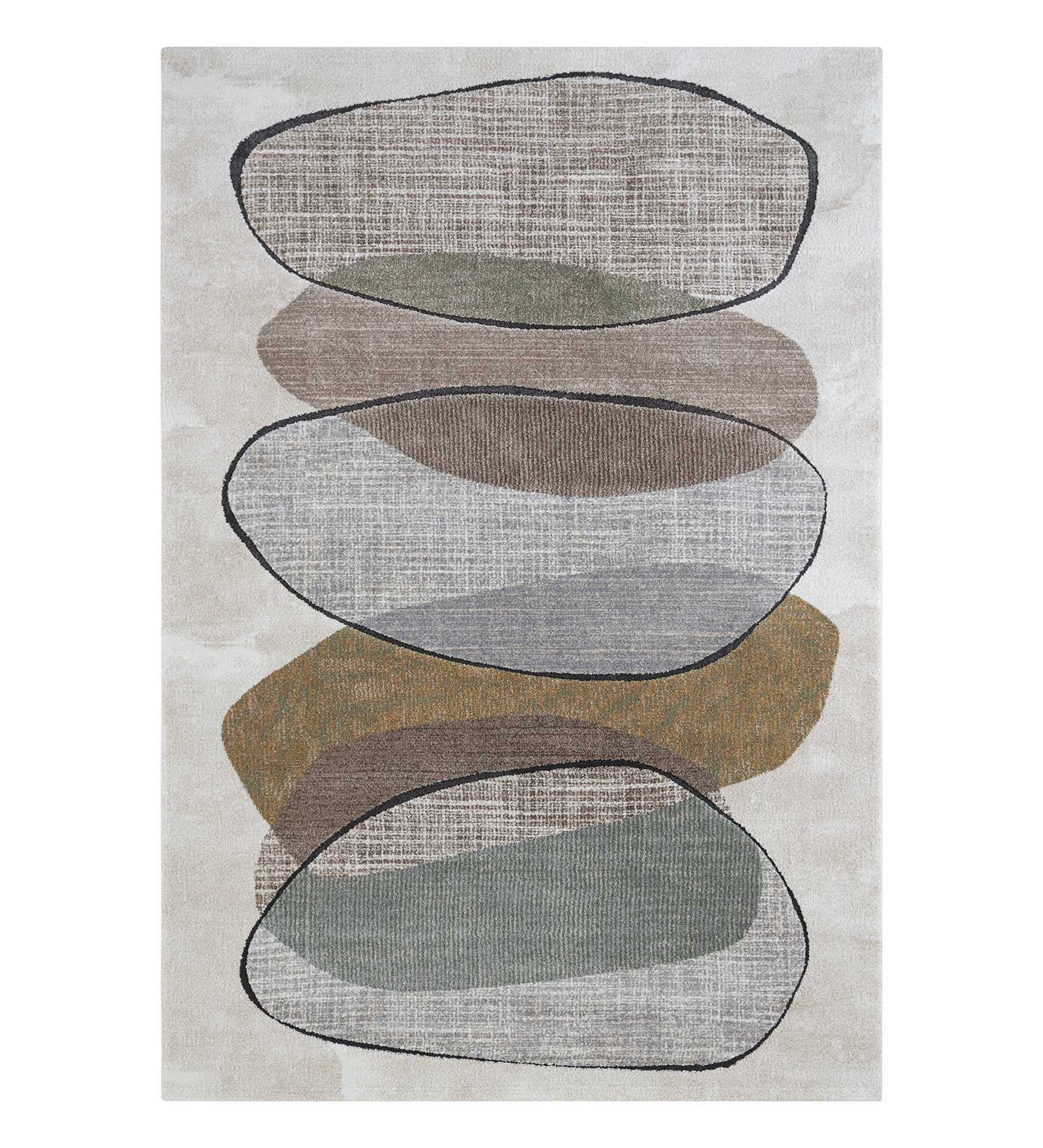 Cyrus Abstract Machine Made Carpet Green