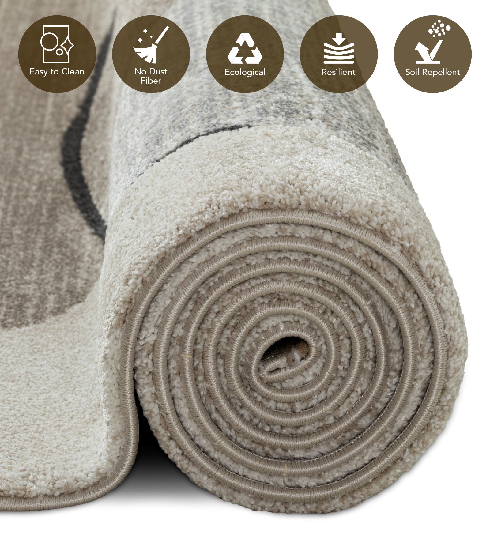 Cyrus Abstract Machine Made Carpet Green